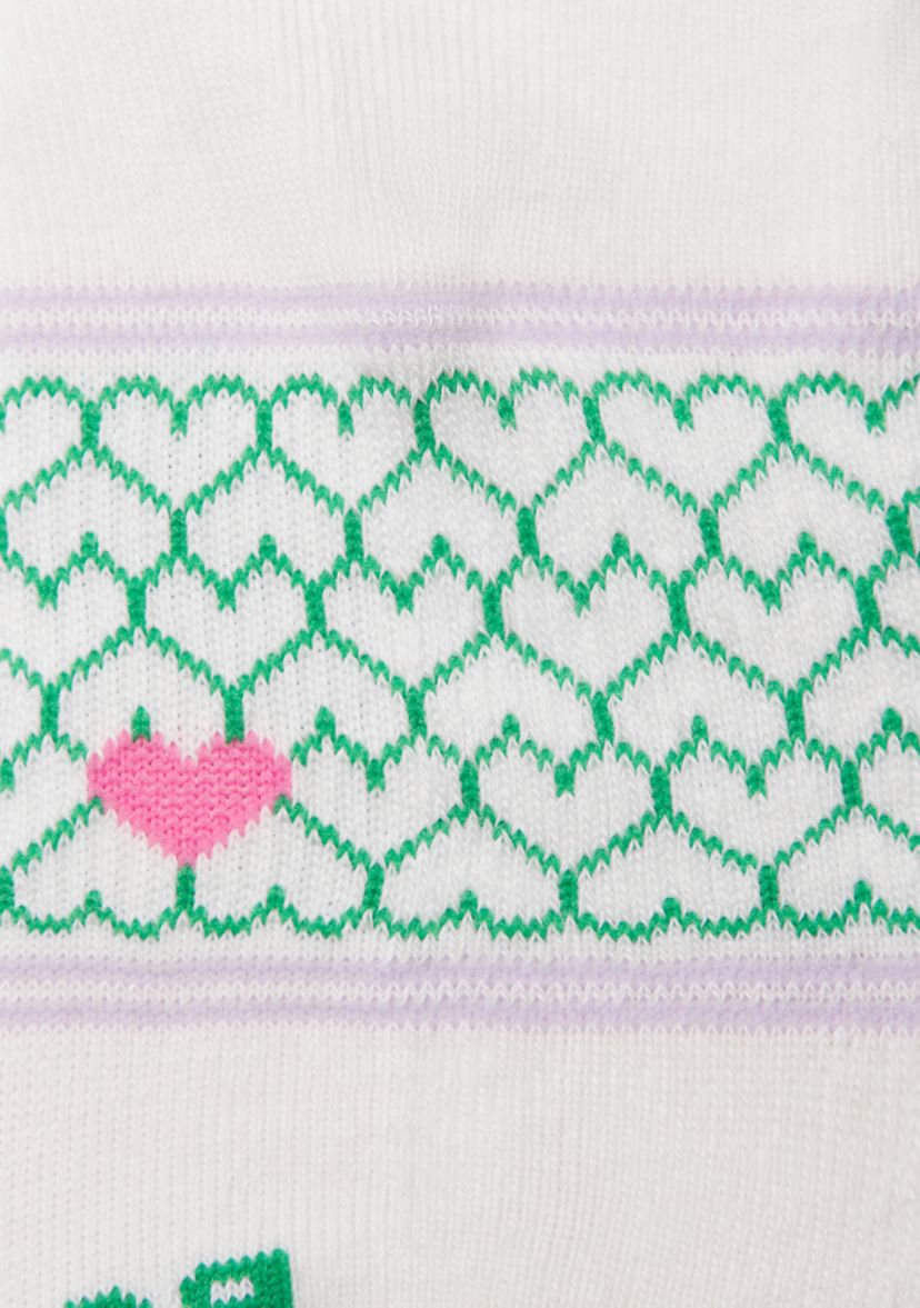 Heart Arch and Stripes Ankle Socks 