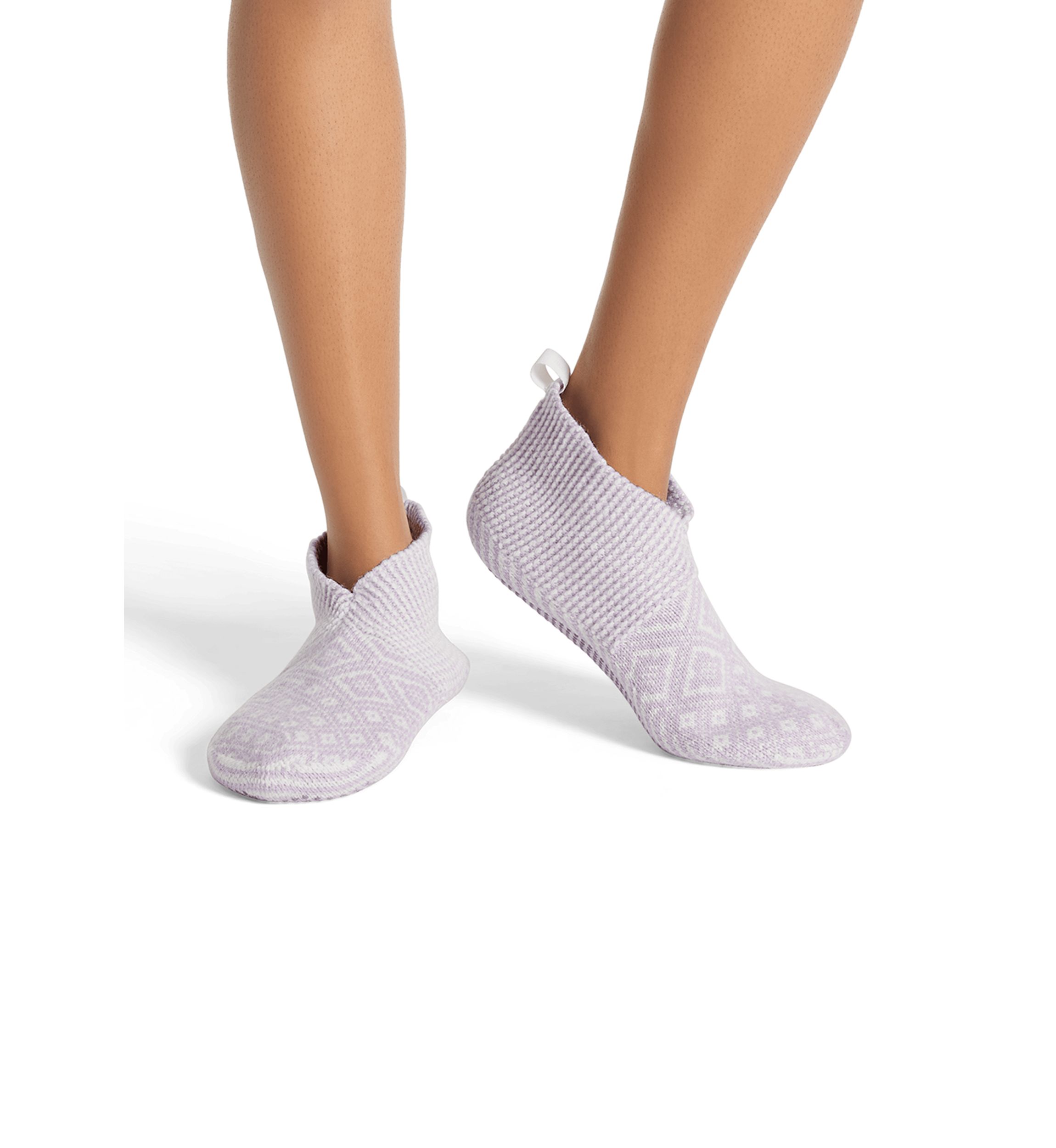 Adult Diamond Fair Isle Gripper Slippers 