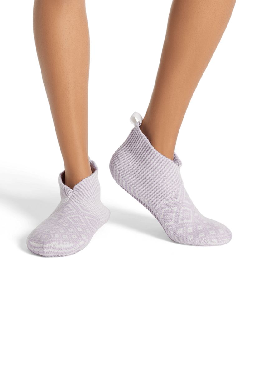 Adult Diamond Fair Isle Gripper Slippers 