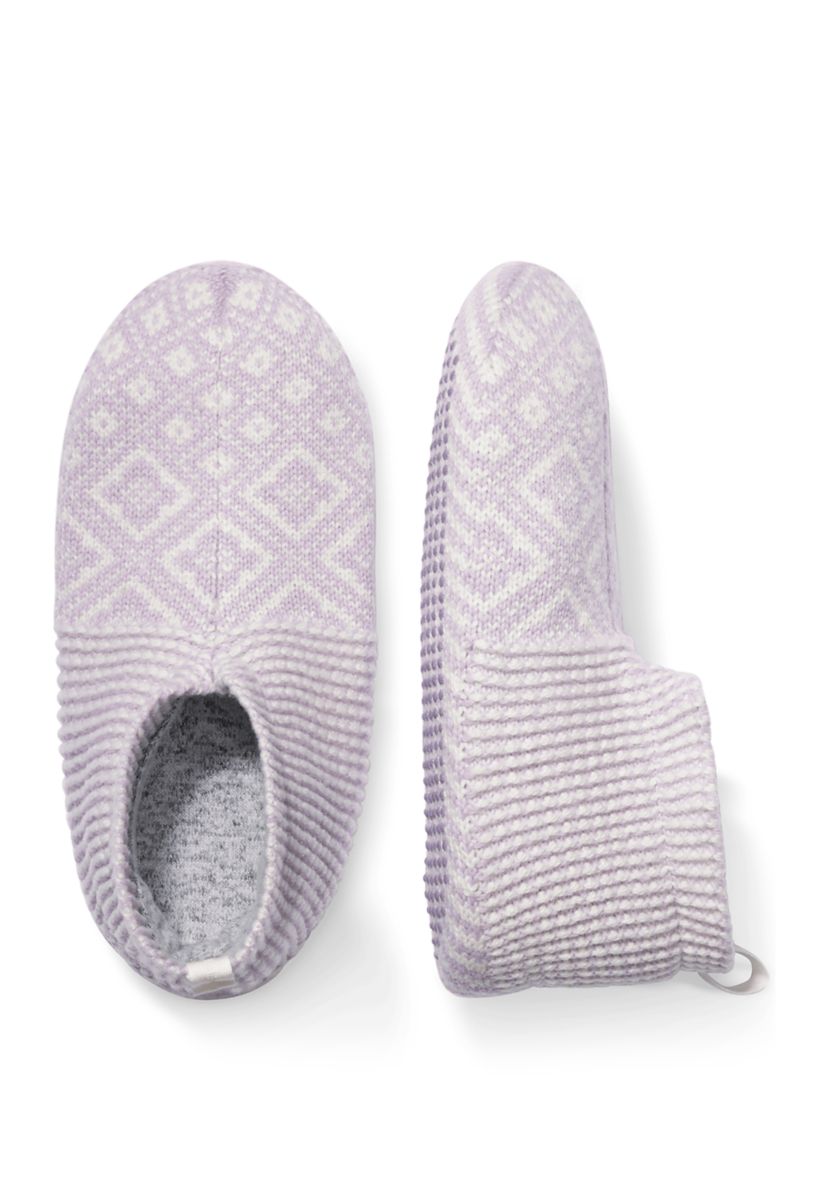 Adult Diamond Fair Isle Gripper Slippers 