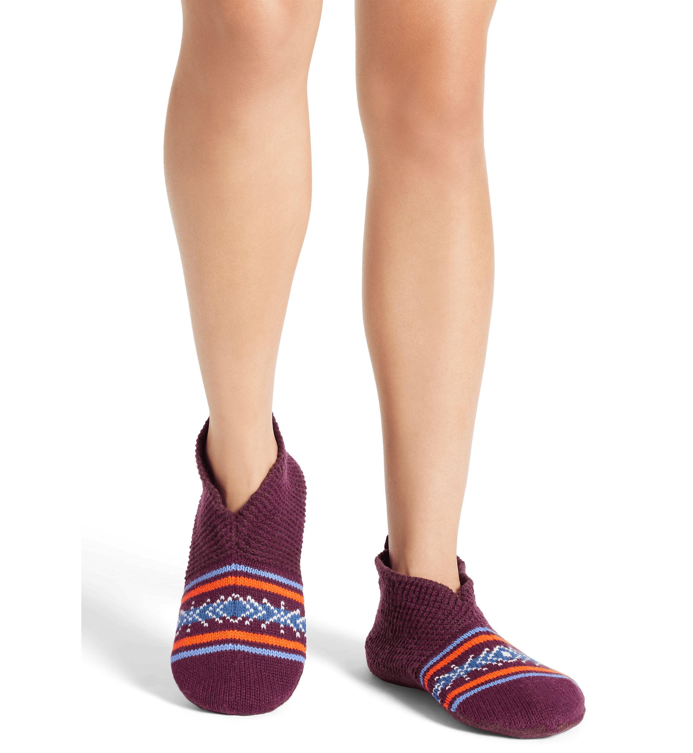 Fair Isle Gripper Slipper Socks