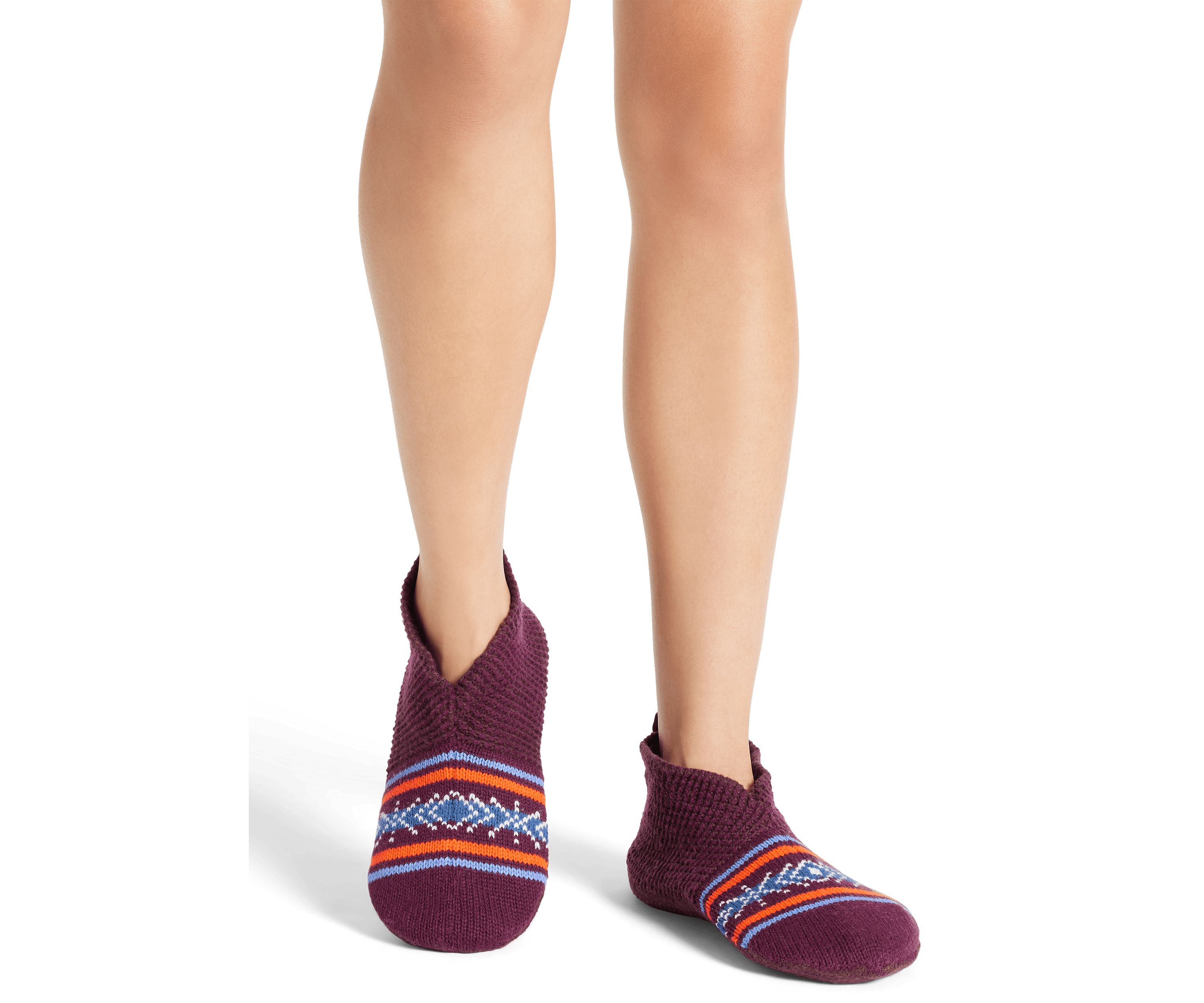 Fair Isle Gripper Slipper Socks