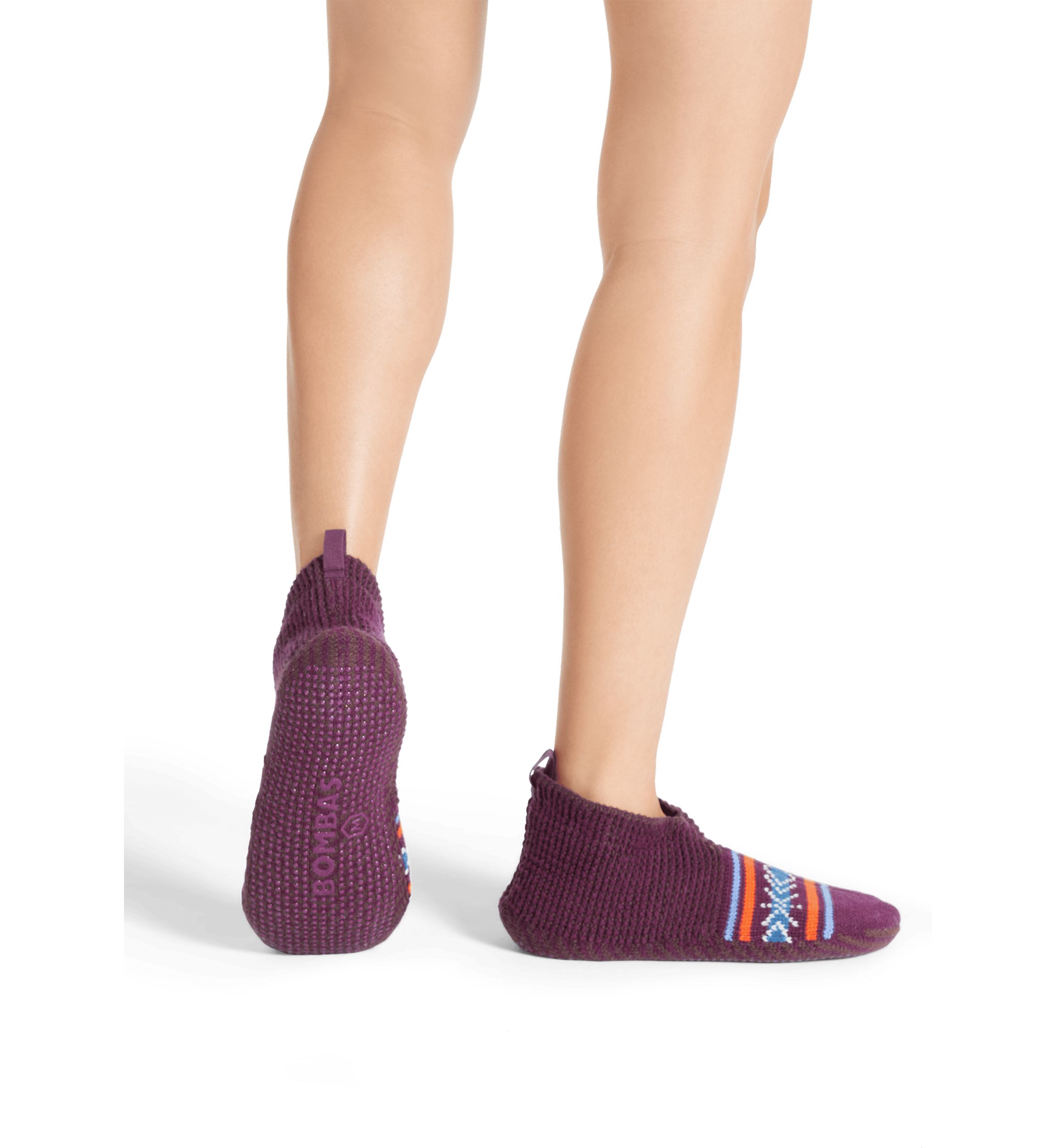 Fair Isle Gripper Slipper Socks