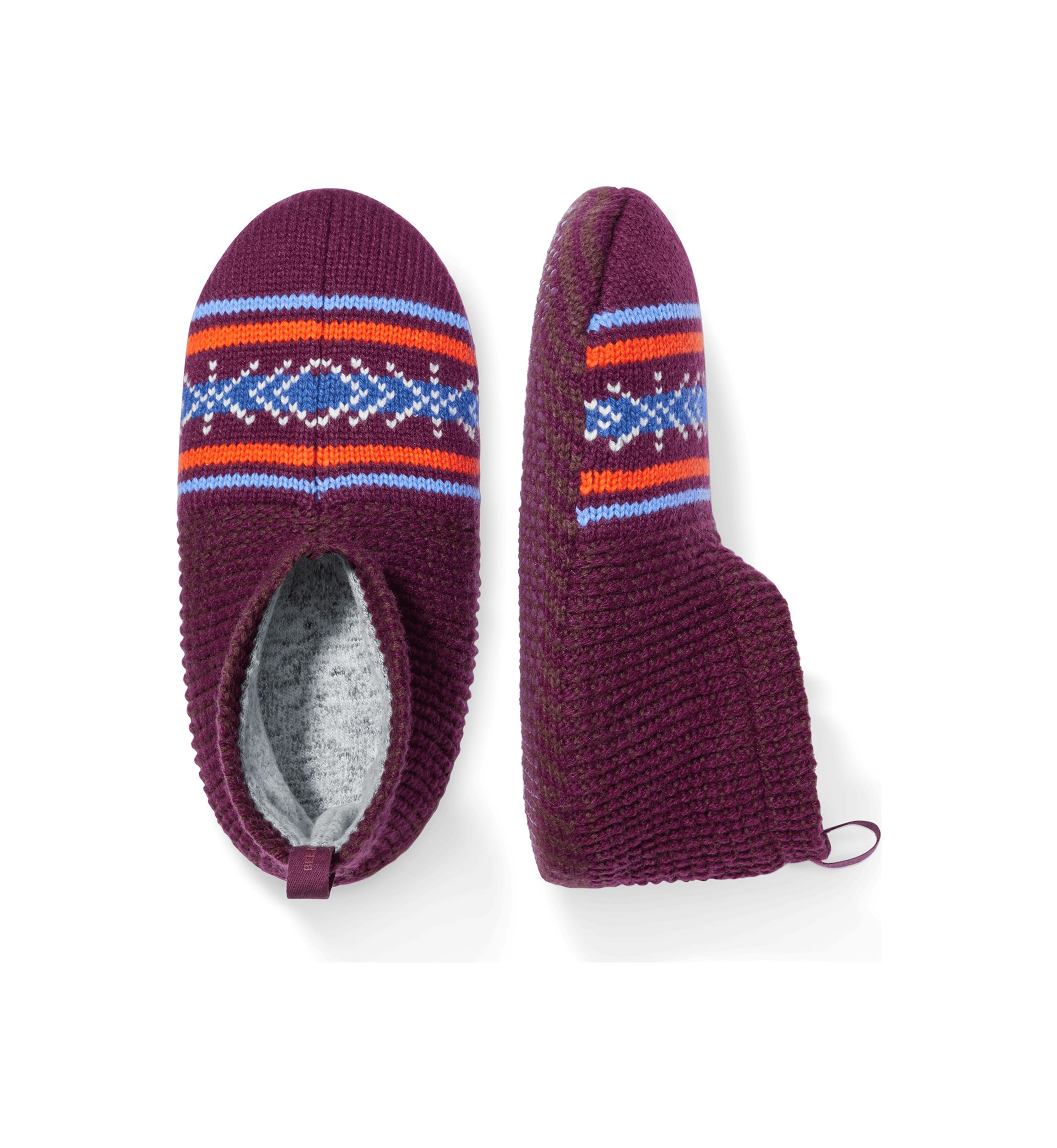 Fair Isle Gripper Slipper Socks