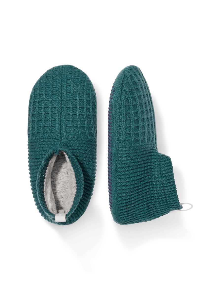 Bombas Men’s Large (10-12.5) Knit Gripper Slippers in Teal and Yellow Bombas Gripper Slipper - Free Shipping | DSW main image 3