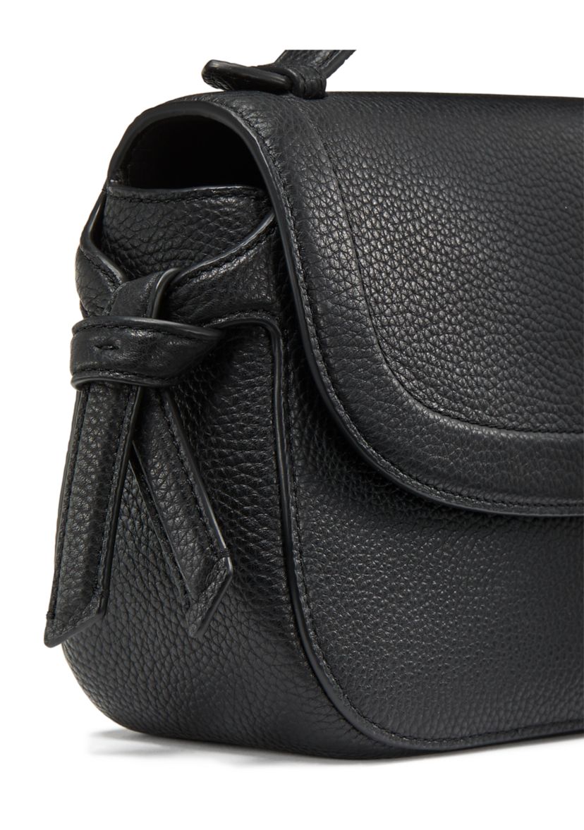 Knott Pebbled Leather Top Crossbody Bag
