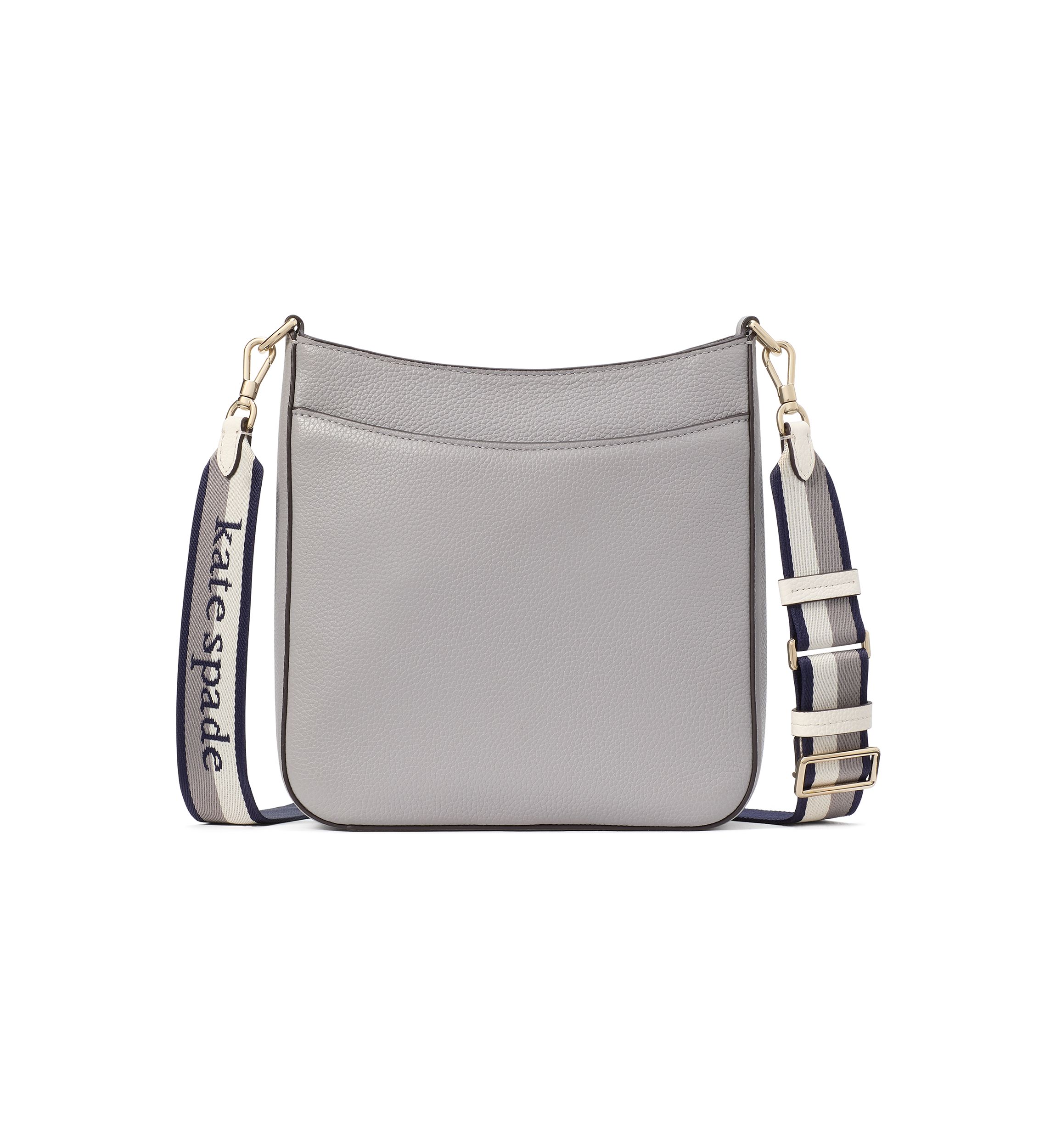 Hudson Pebbled Leather Messenger Crossbody Bag
