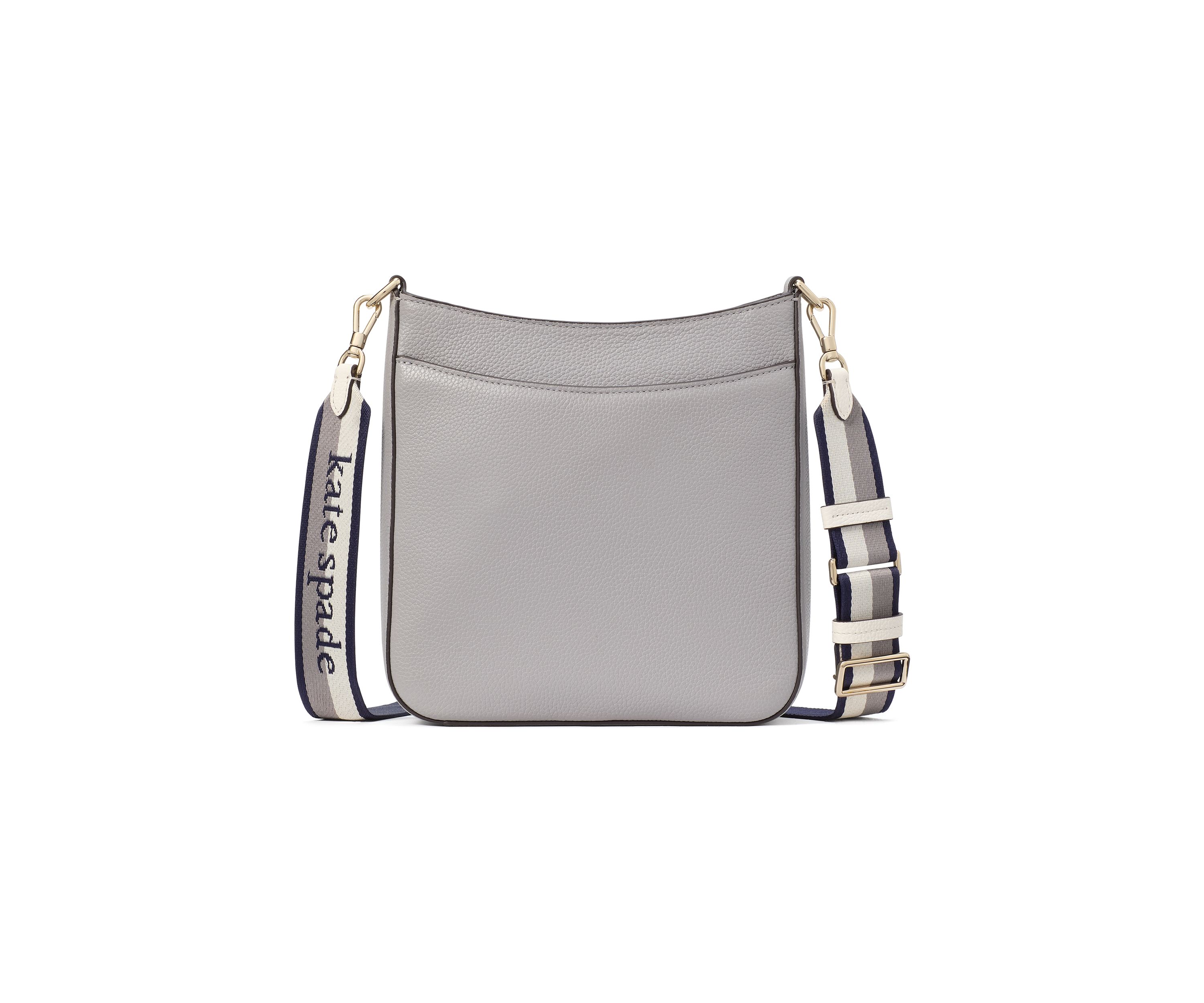 Hudson Pebbled Leather Messenger Crossbody Bag