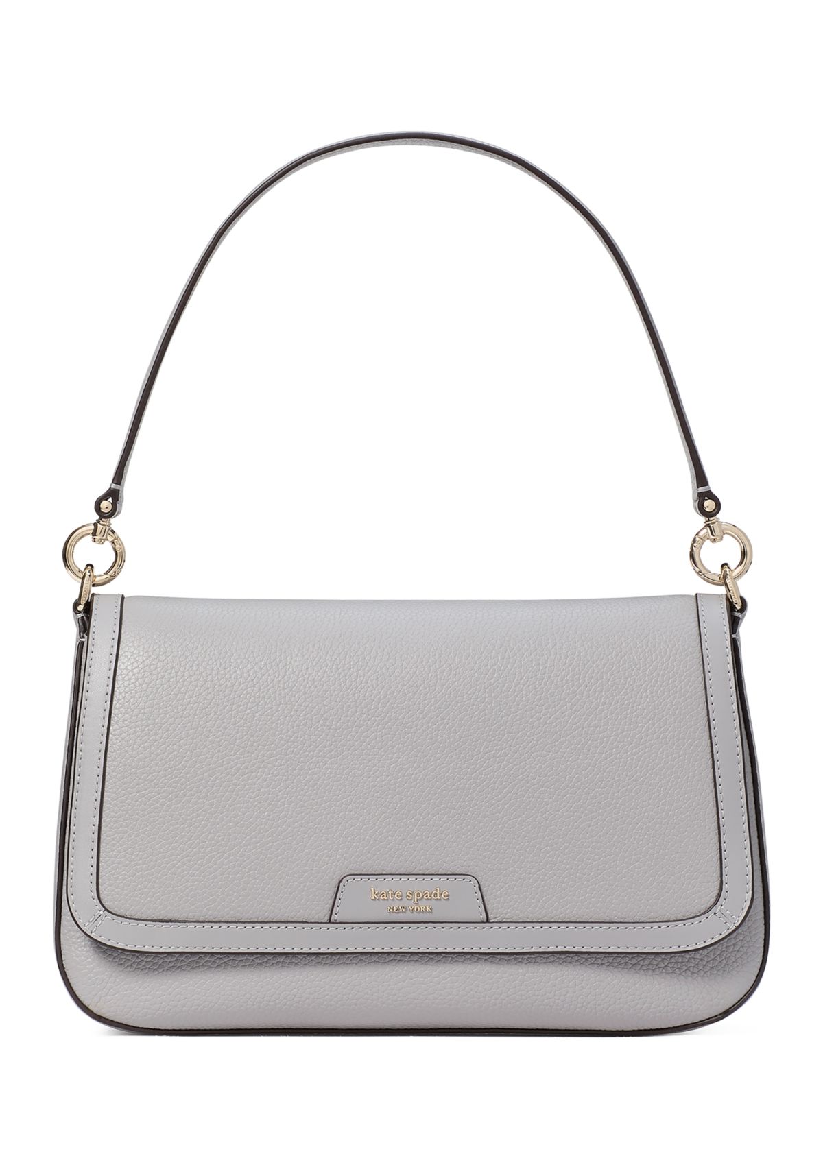 Hudson Pebbled Leather Flap Shoulder Bag