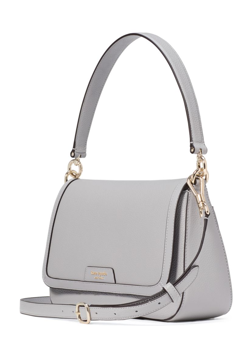 Hudson Pebbled Leather Flap Shoulder Bag