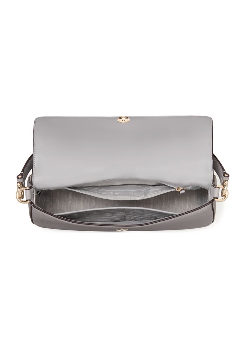 Hudson Pebbled Leather Flap Shoulder Bag