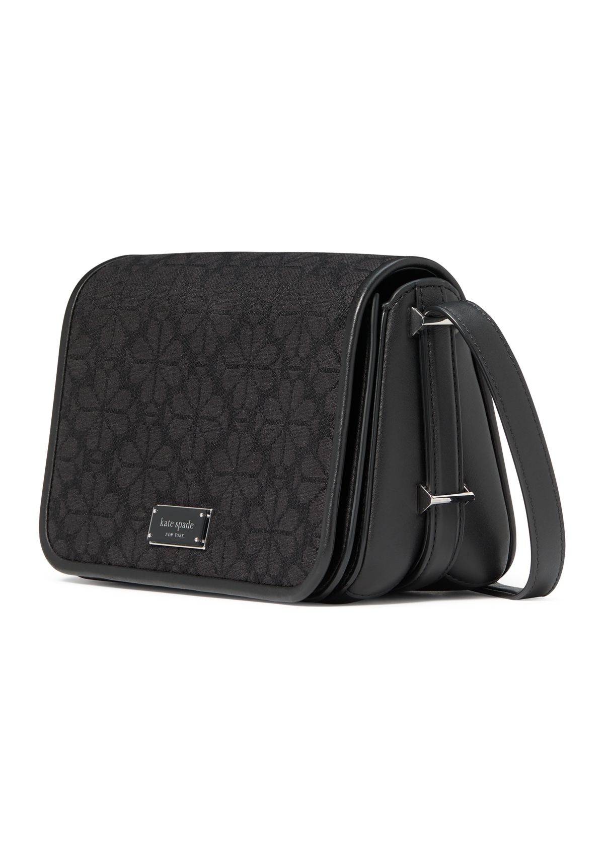 Spade Flower Jacquard Flap Crossbody