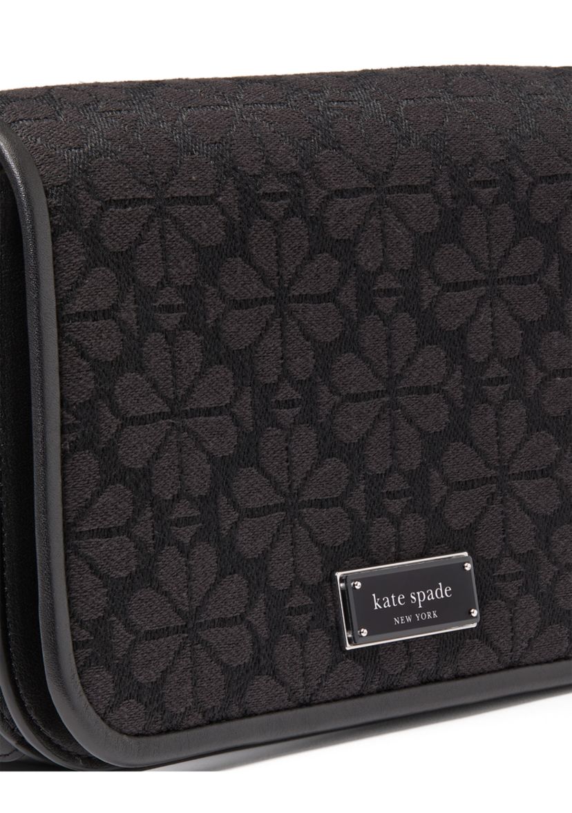 Spade Flower Jacquard Flap Crossbody