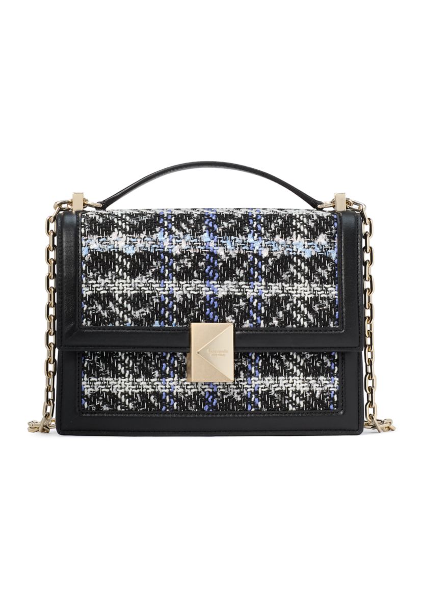 Tribeca Plaid Tweed Chain Shoulder Bag