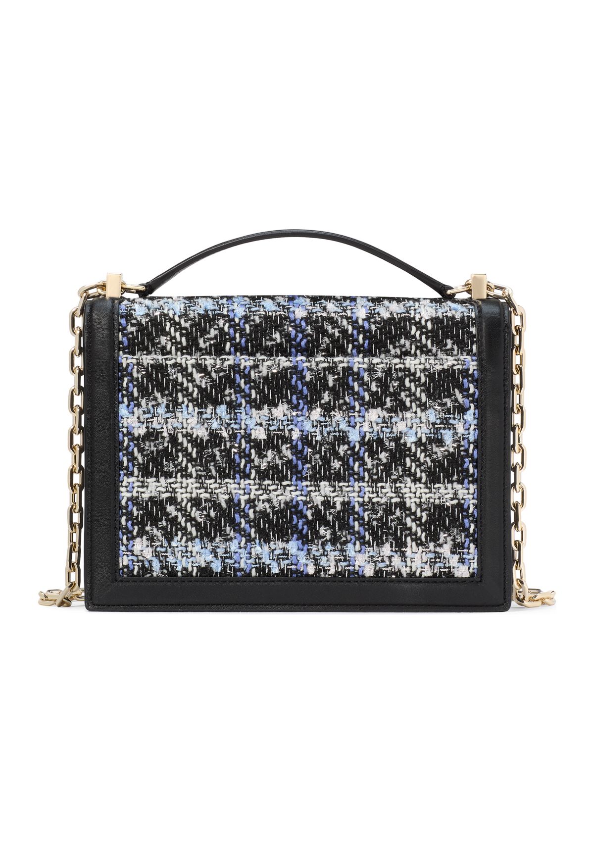 Tribeca Plaid Tweed Chain Shoulder Bag
