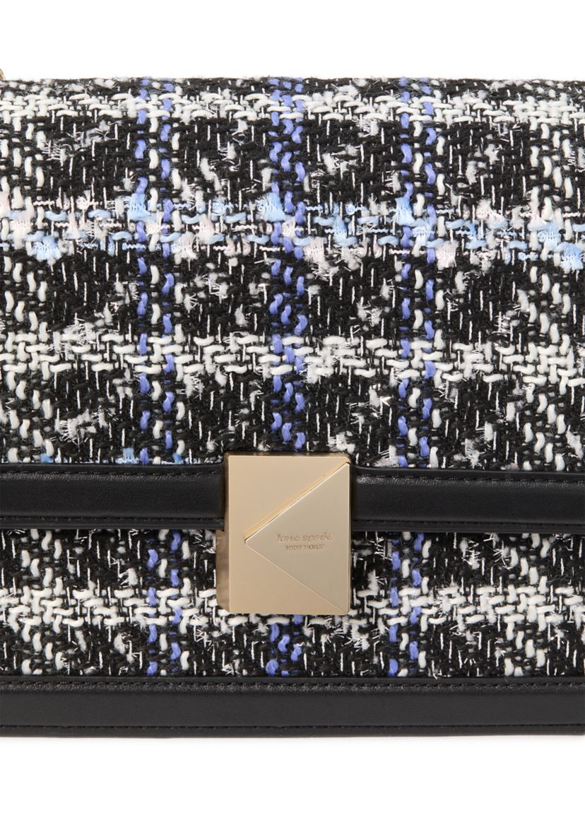 Tribeca Plaid Tweed Chain Shoulder Bag