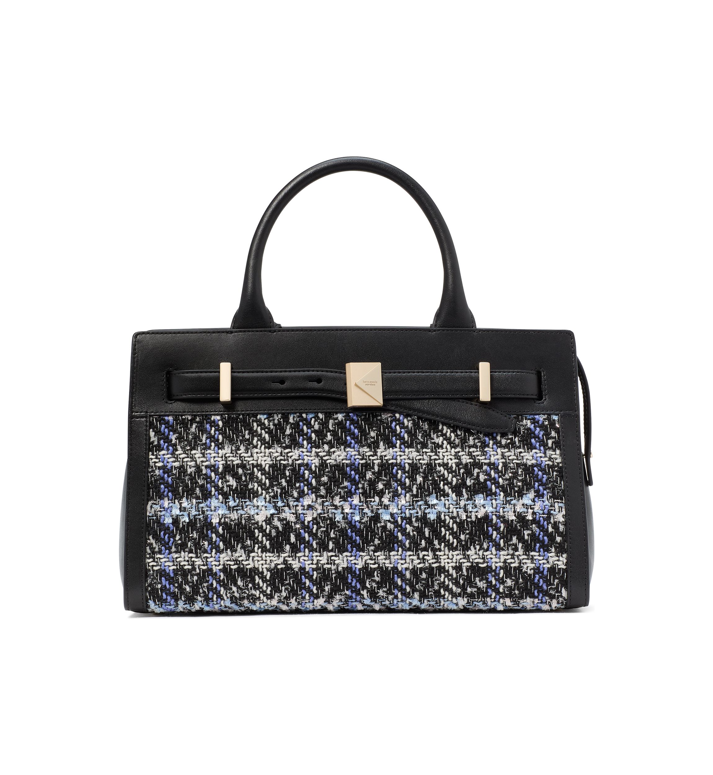 Tribeca Plaid Tweed Satchel