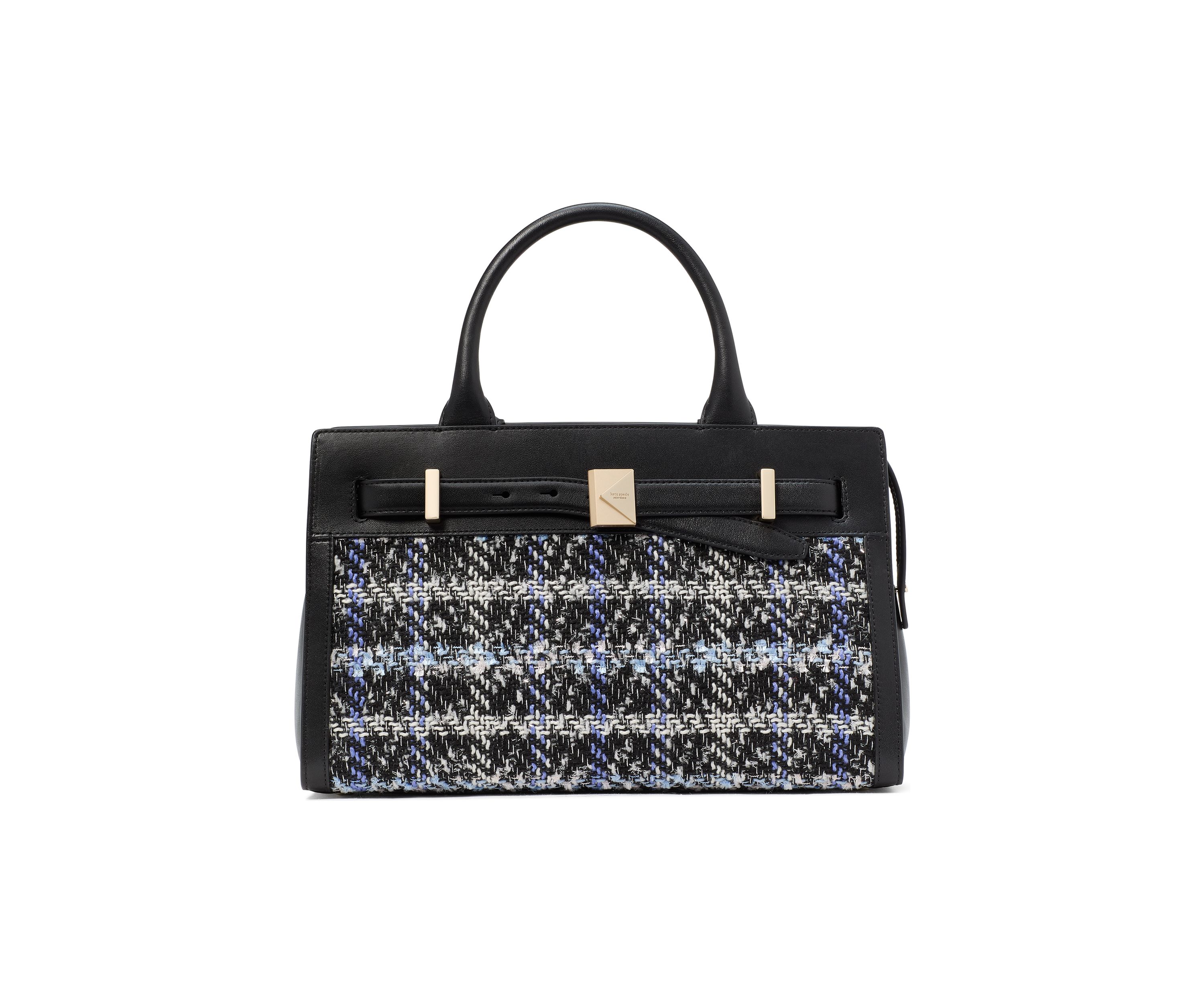 Tribeca Plaid Tweed Satchel