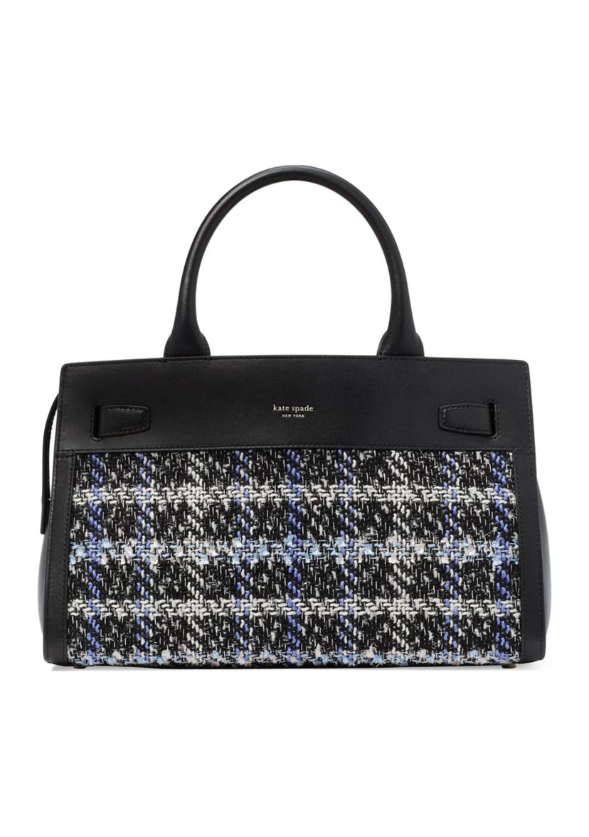 Tribeca Plaid Tweed Satchel