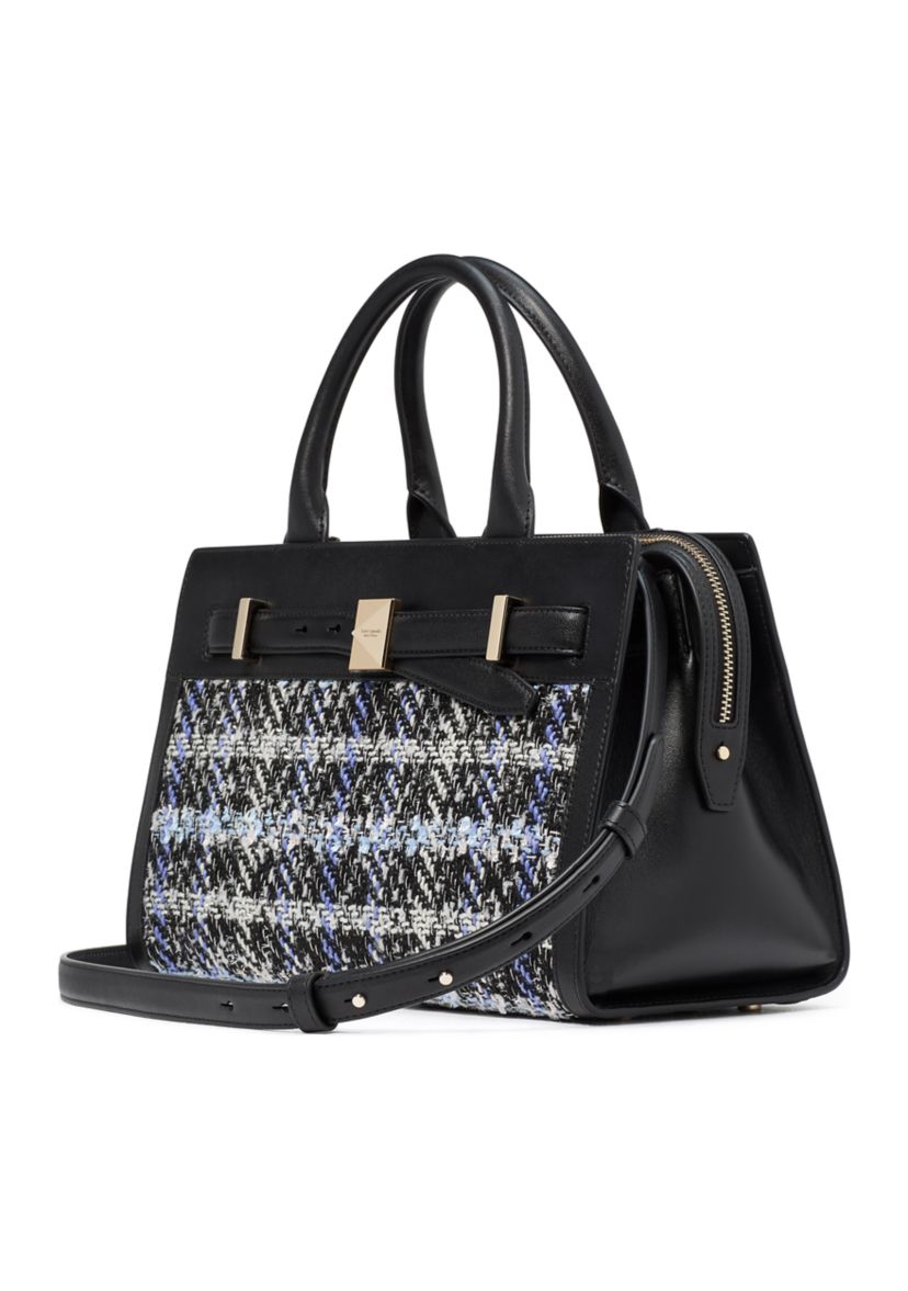 Tribeca Plaid Tweed Satchel