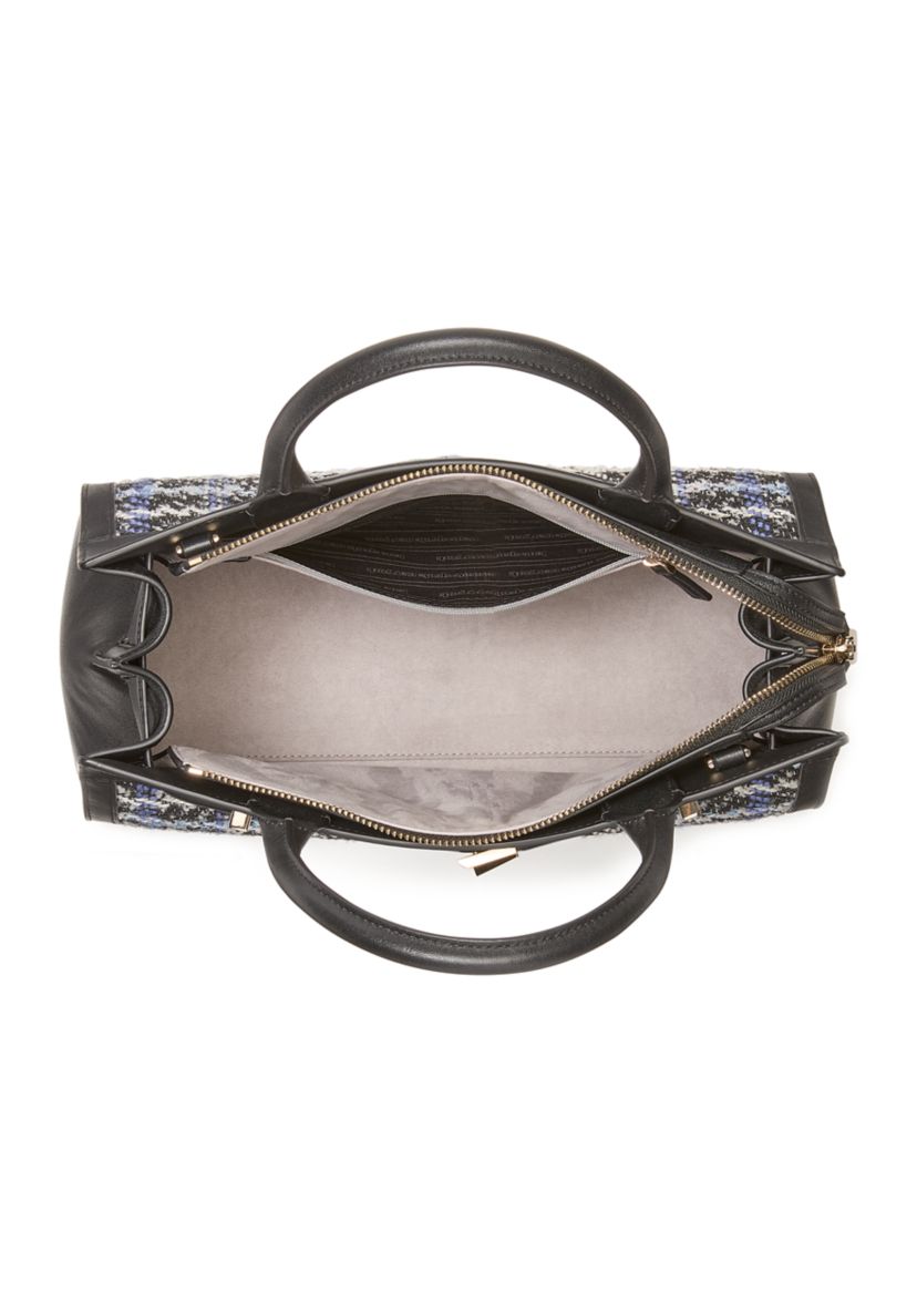 Tribeca Plaid Tweed Satchel