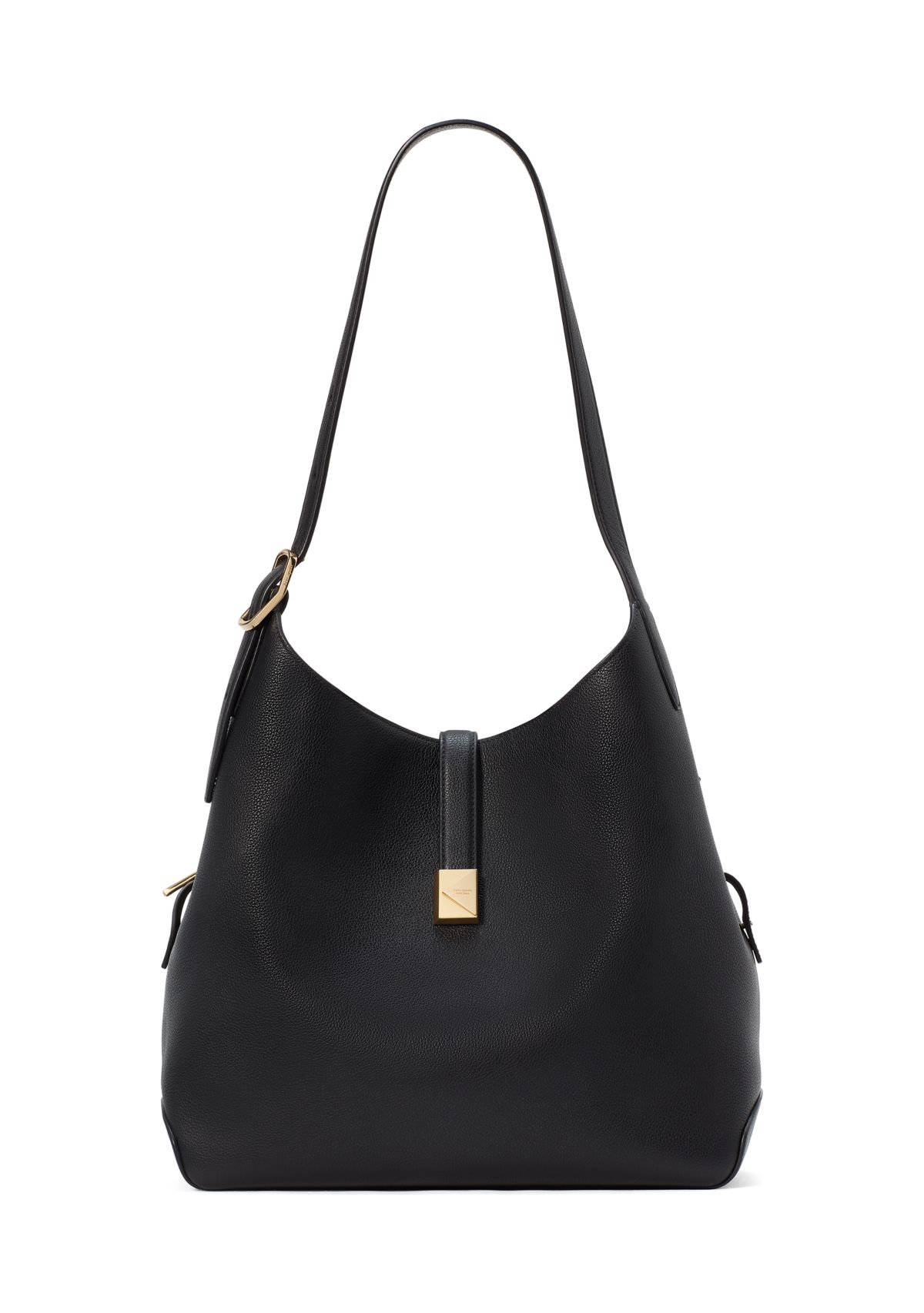 Deco Pebbled Leather Shoulder Bag