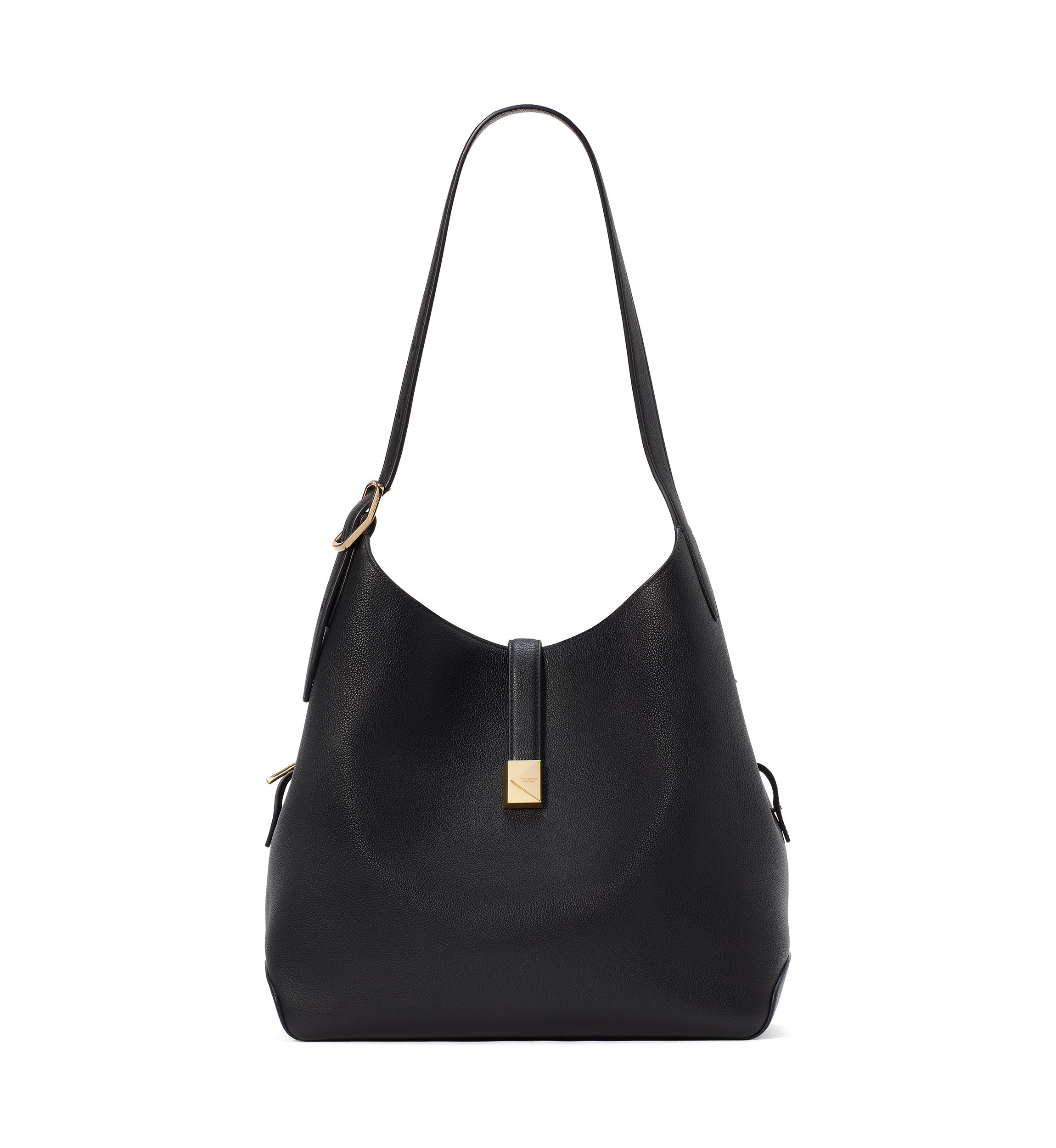 Deco Pebbled Leather Shoulder Bag