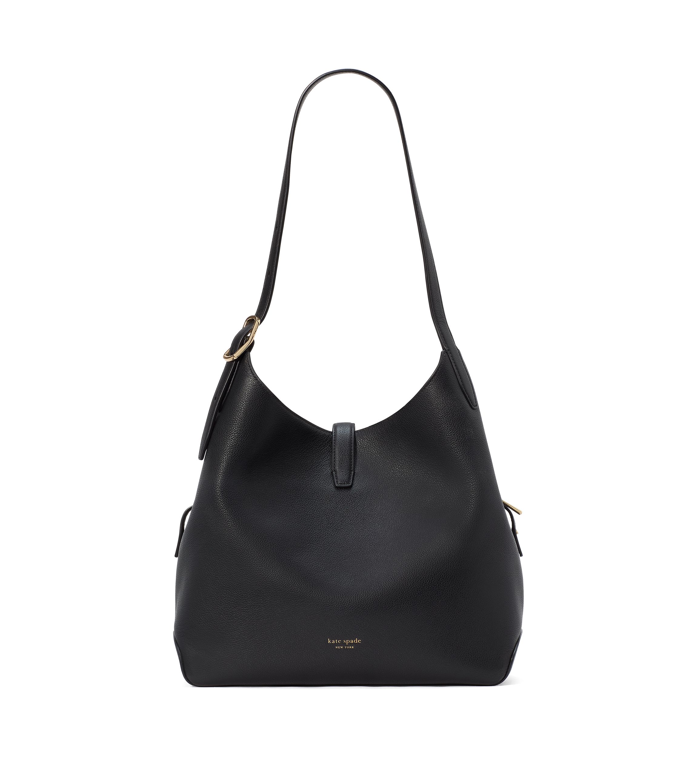 Deco Pebbled Leather Shoulder Bag
