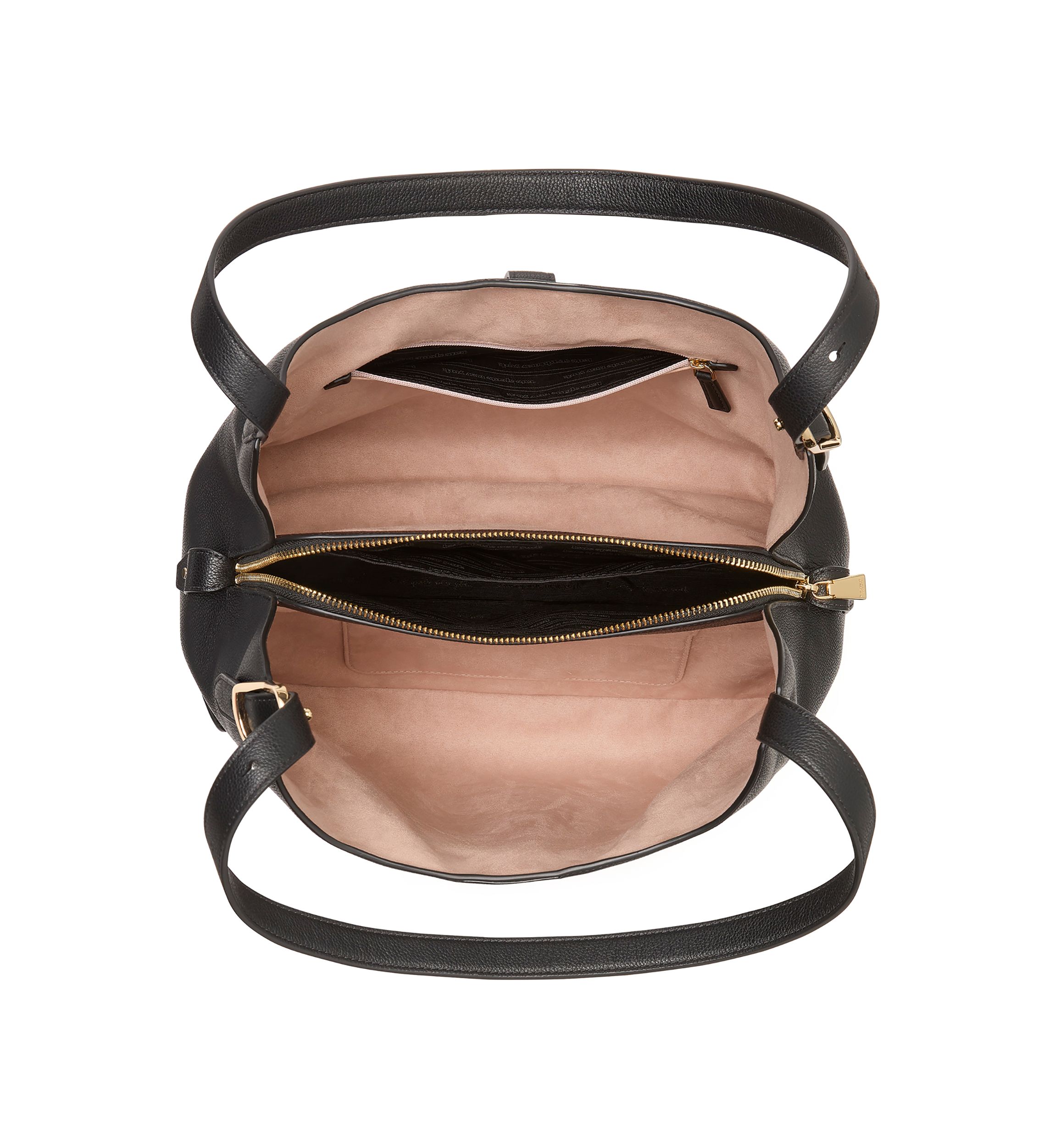 Deco Pebbled Leather Shoulder Bag