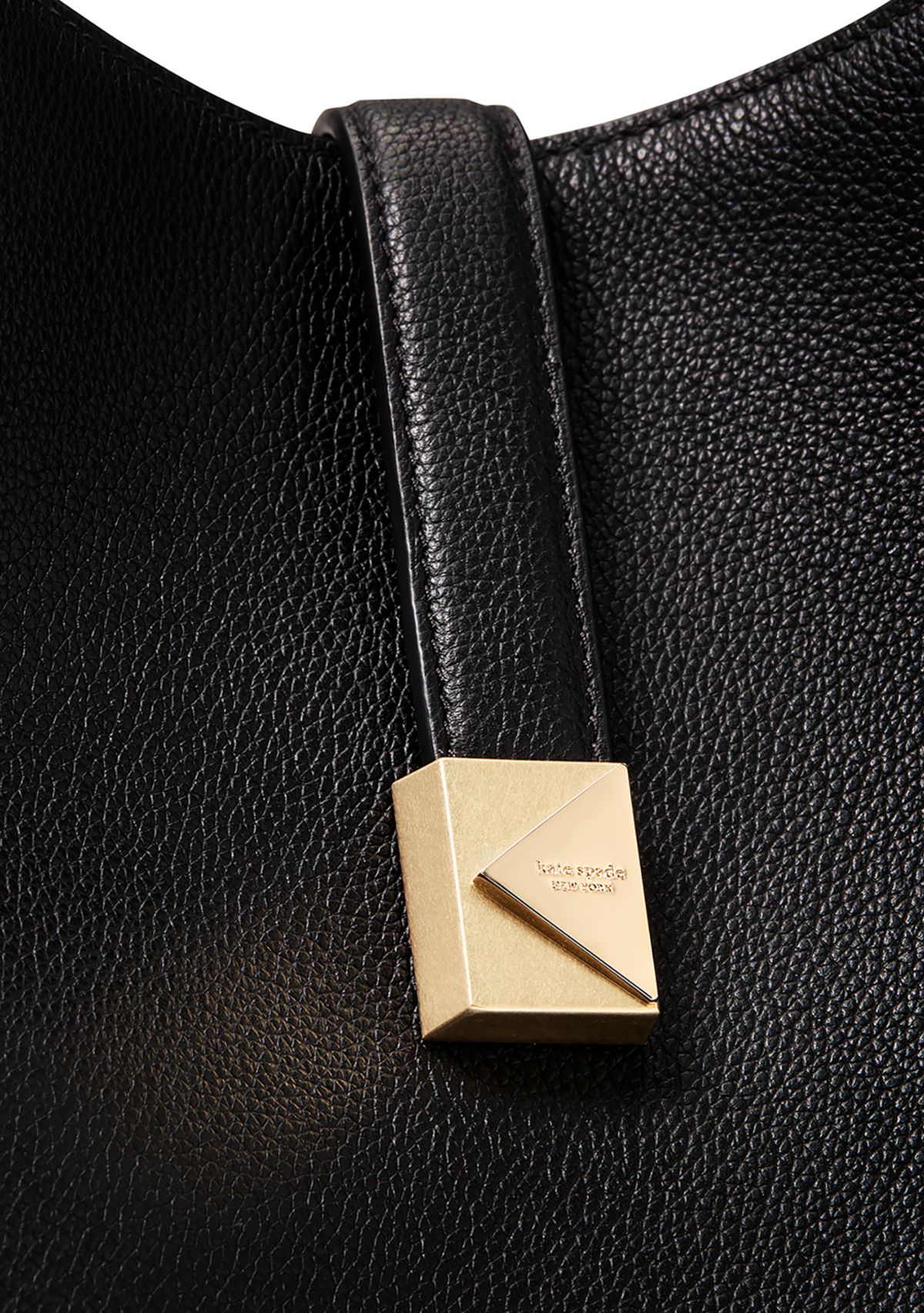 Deco Pebbled Leather Shoulder Bag