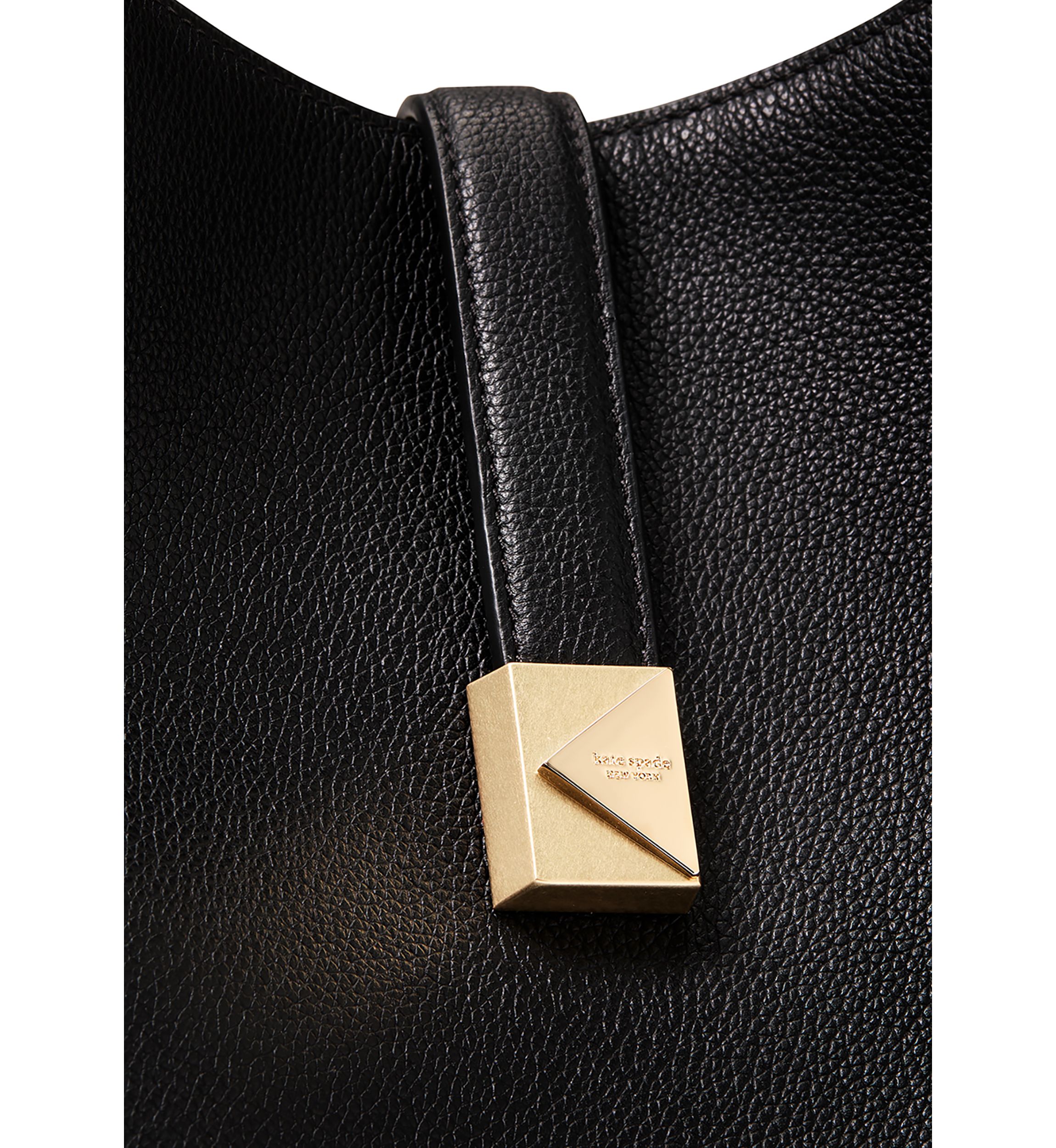 Deco Pebbled Leather Shoulder Bag
