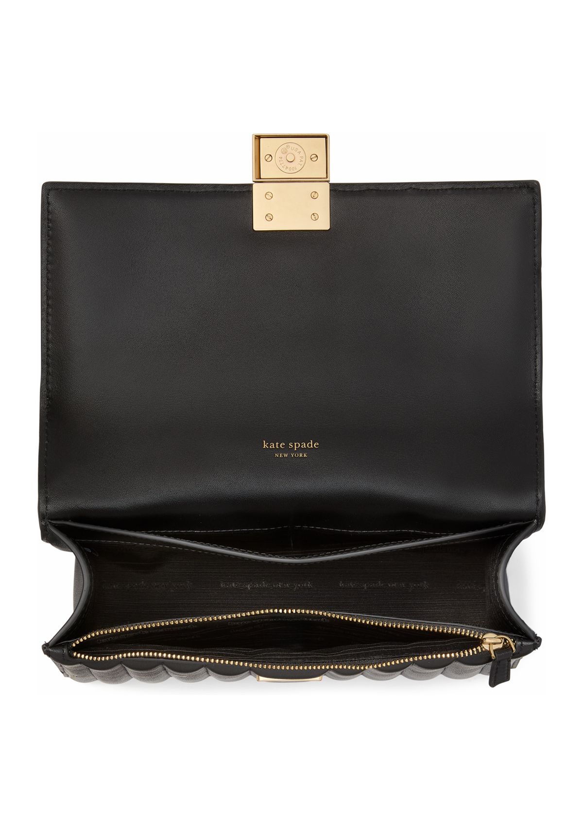 Deco Pebbled Leather Chain Shoulder Bag