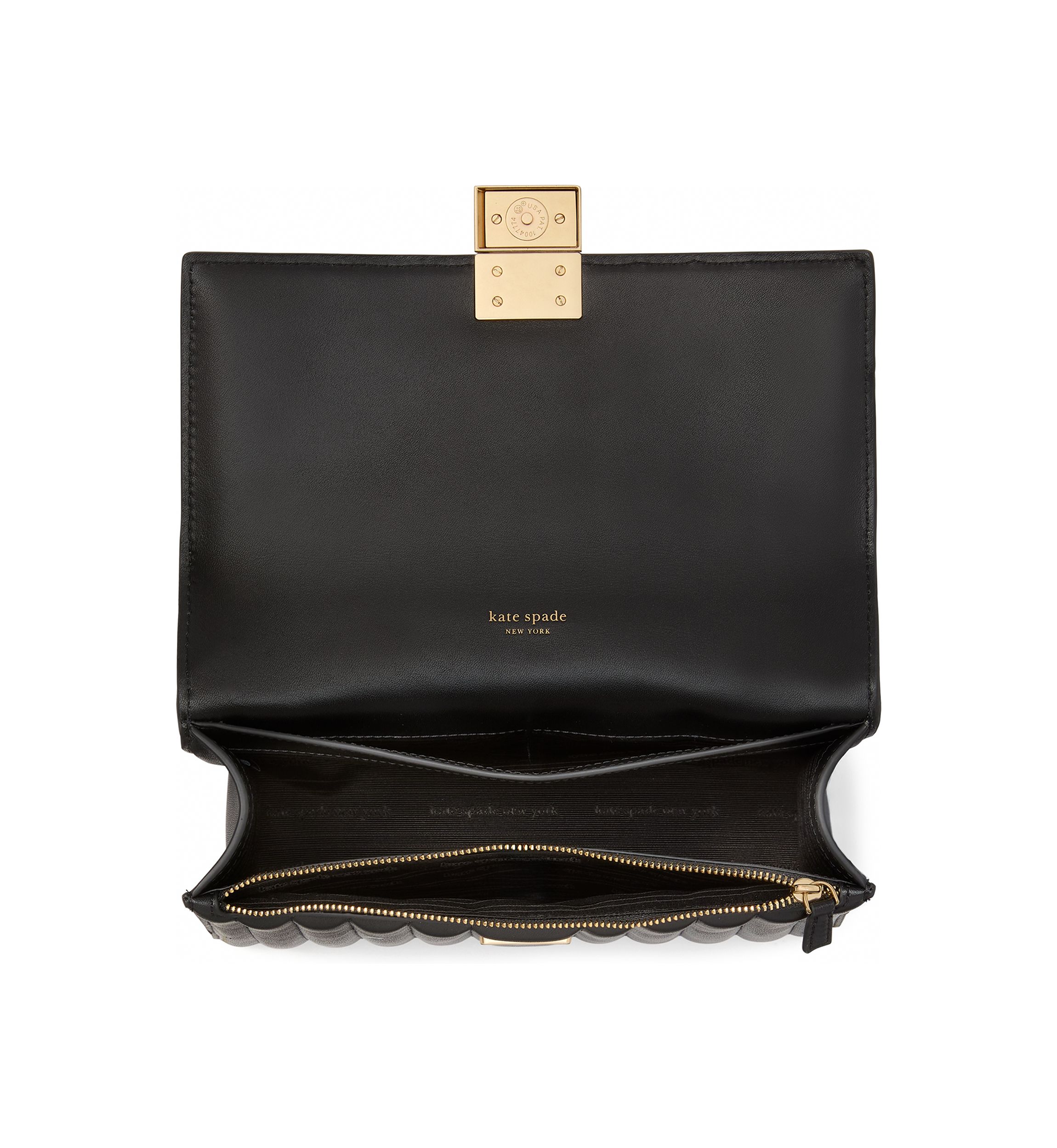 Deco Pebbled Leather Chain Shoulder Bag
