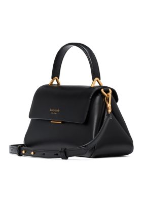 kate spade new york Grace Fine Grain Leather Small Top Handle Satchel, Black -  0196021541995