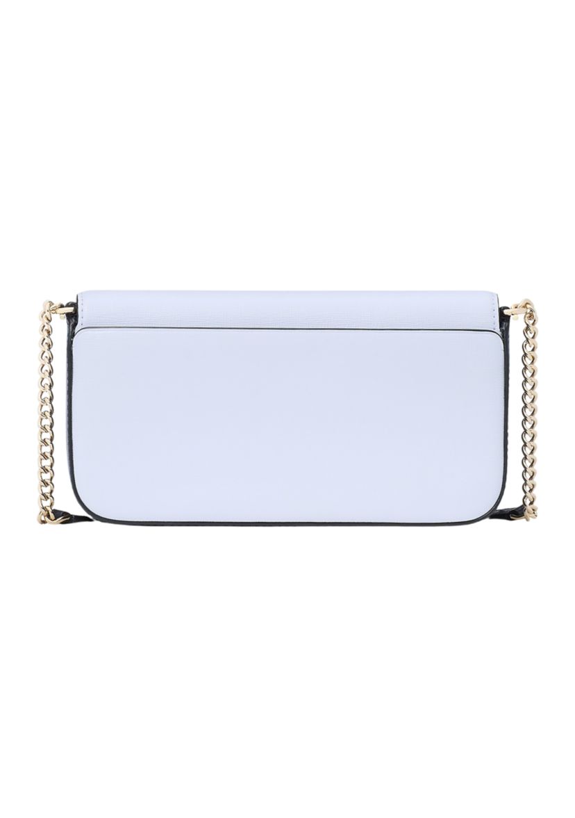 Devin Color Blocked Saffiano Leather Flap Chain Crossbody Bag