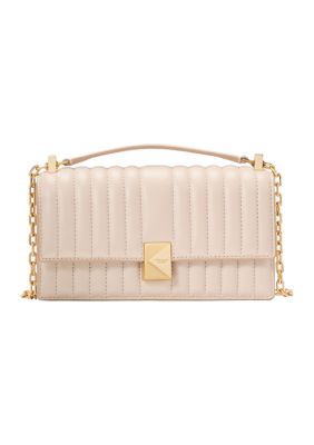 kate spade new york Deco Quilted Leather Mini Flap Chain Crossbody Bag