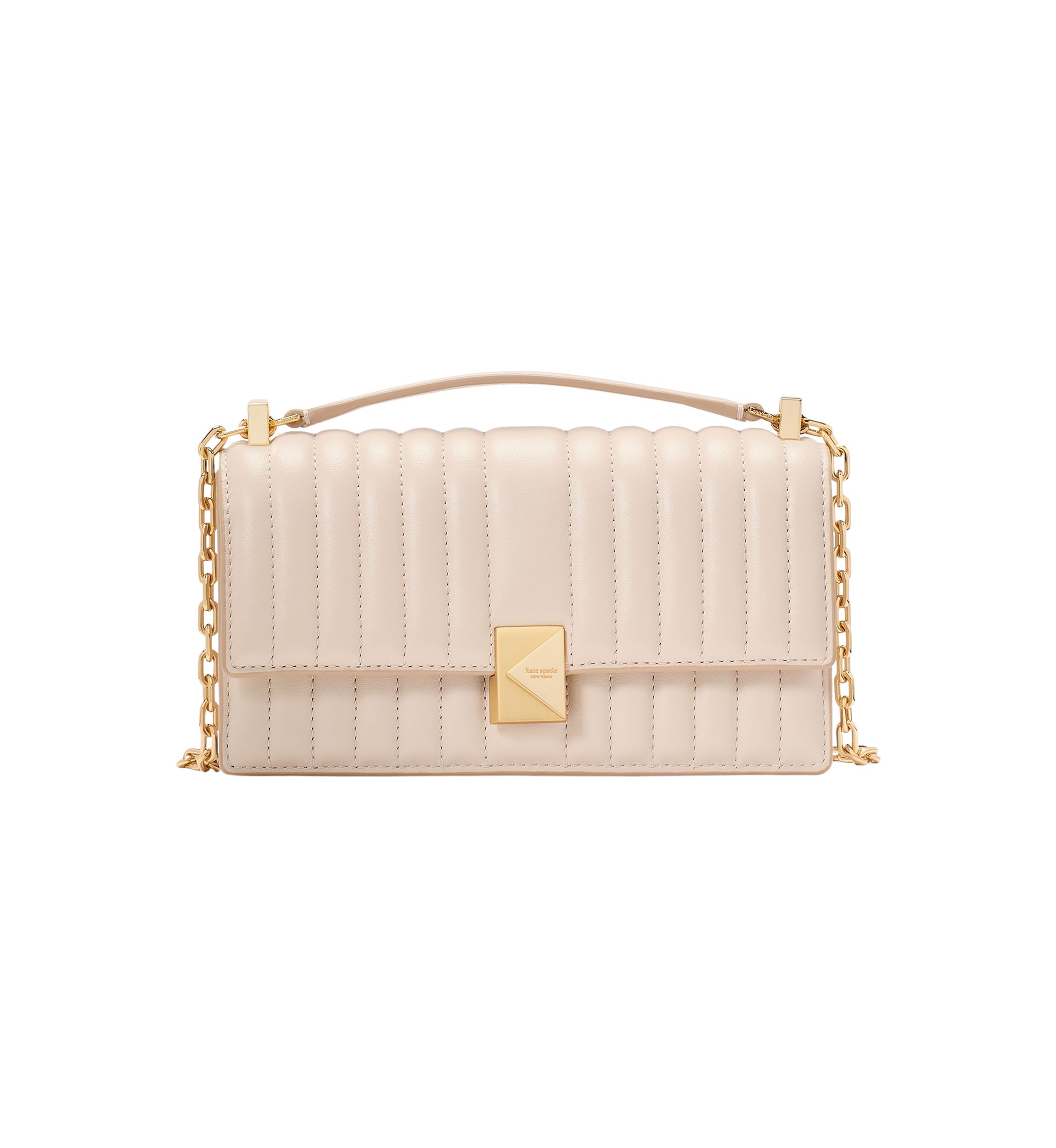 Deco Quilted Leather Mini Flap Chain Crossbody Bag