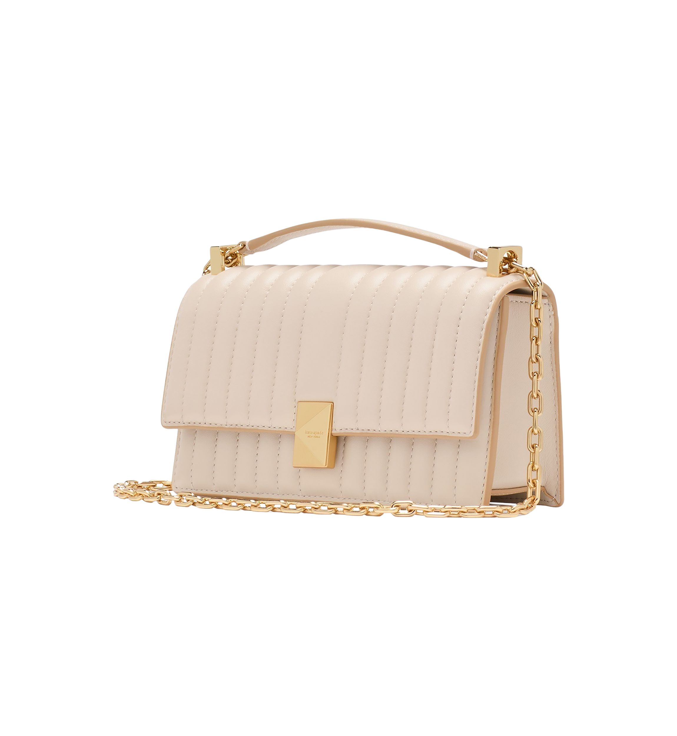 Deco Quilted Leather Mini Flap Chain Crossbody Bag