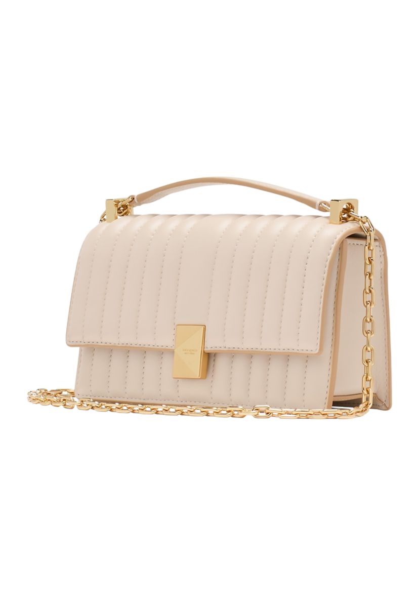 Deco Quilted Leather Mini Flap Chain Crossbody Bag