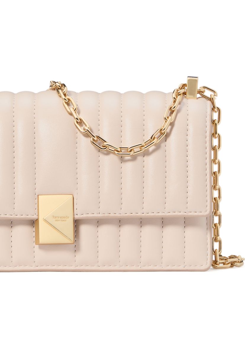 Deco Quilted Leather Mini Flap Chain Crossbody Bag