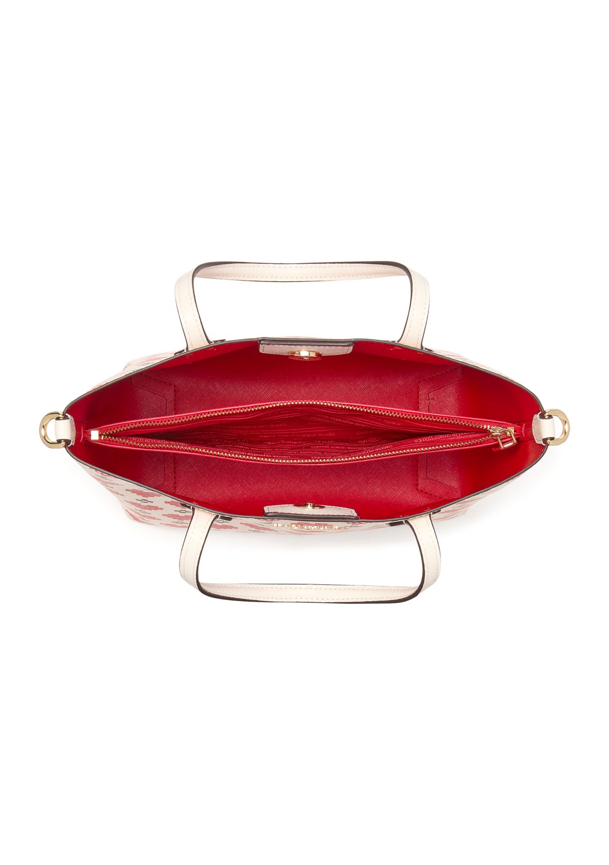 Bleecker Pixel Hearts Crossgrain Printed PVC Medium Crossbody Tote