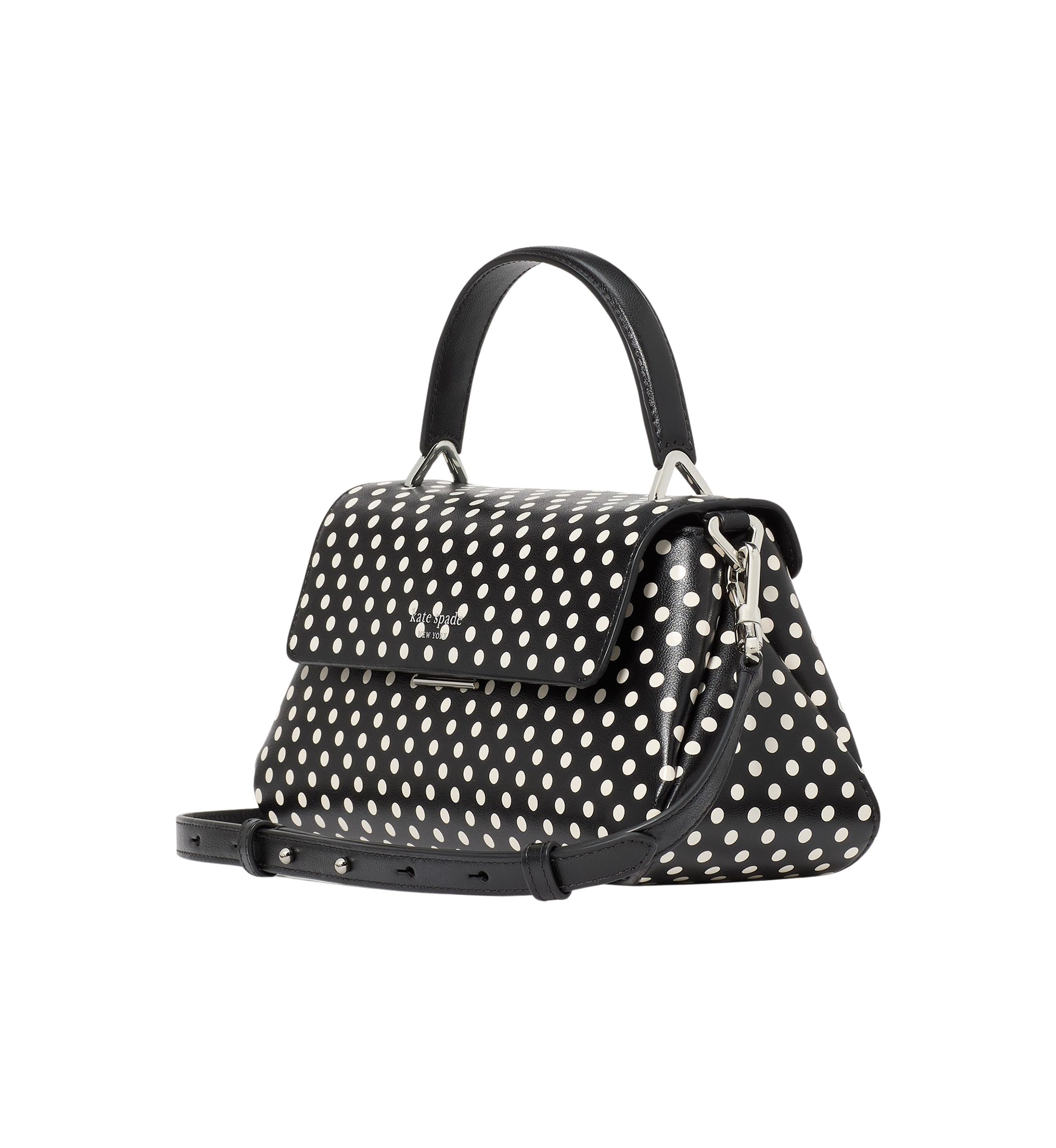 Grace Small Top Handle Polka Dot Crossbody Bag
