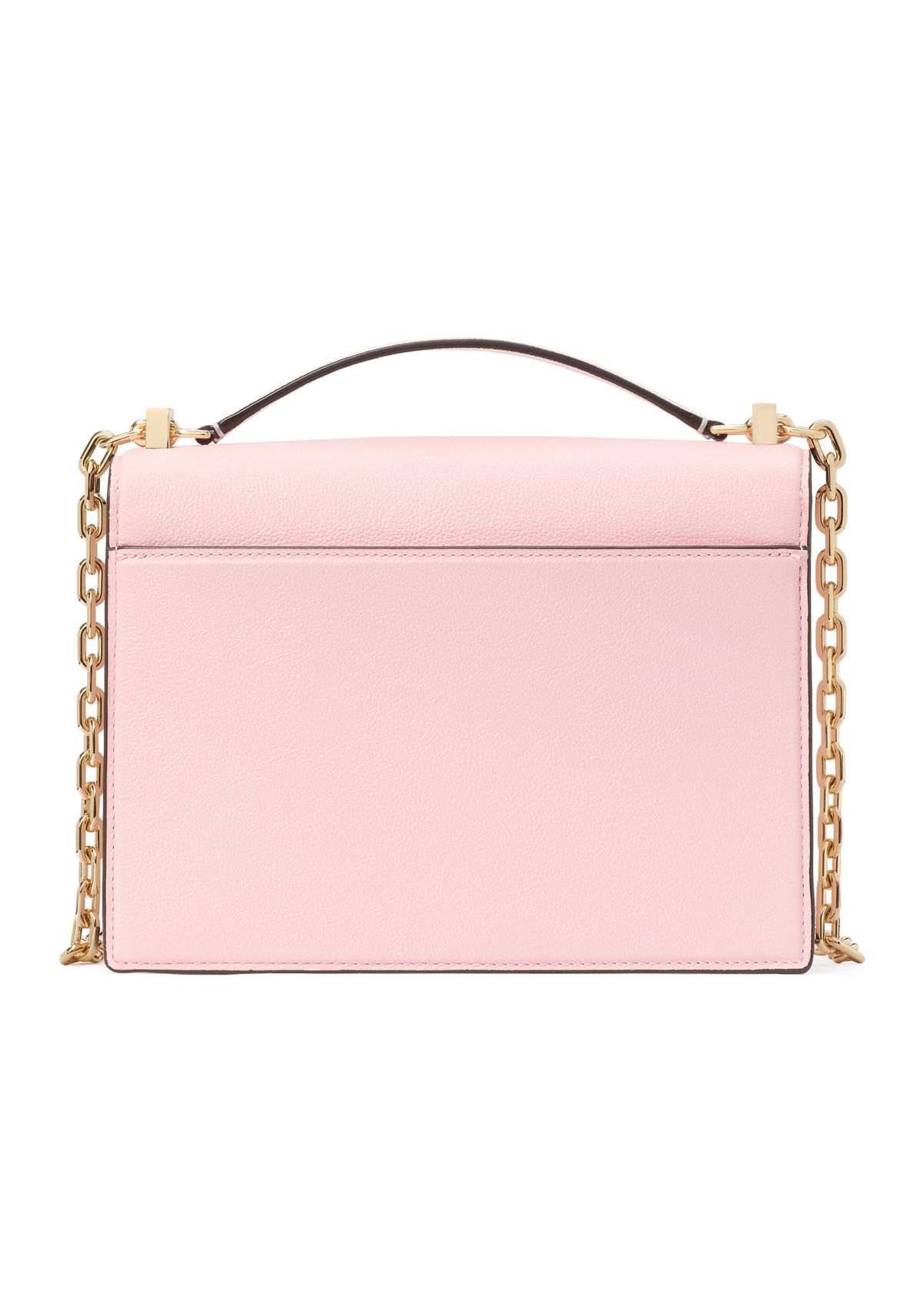 Deco Pebbled Leather Chain Shoulder Bag 