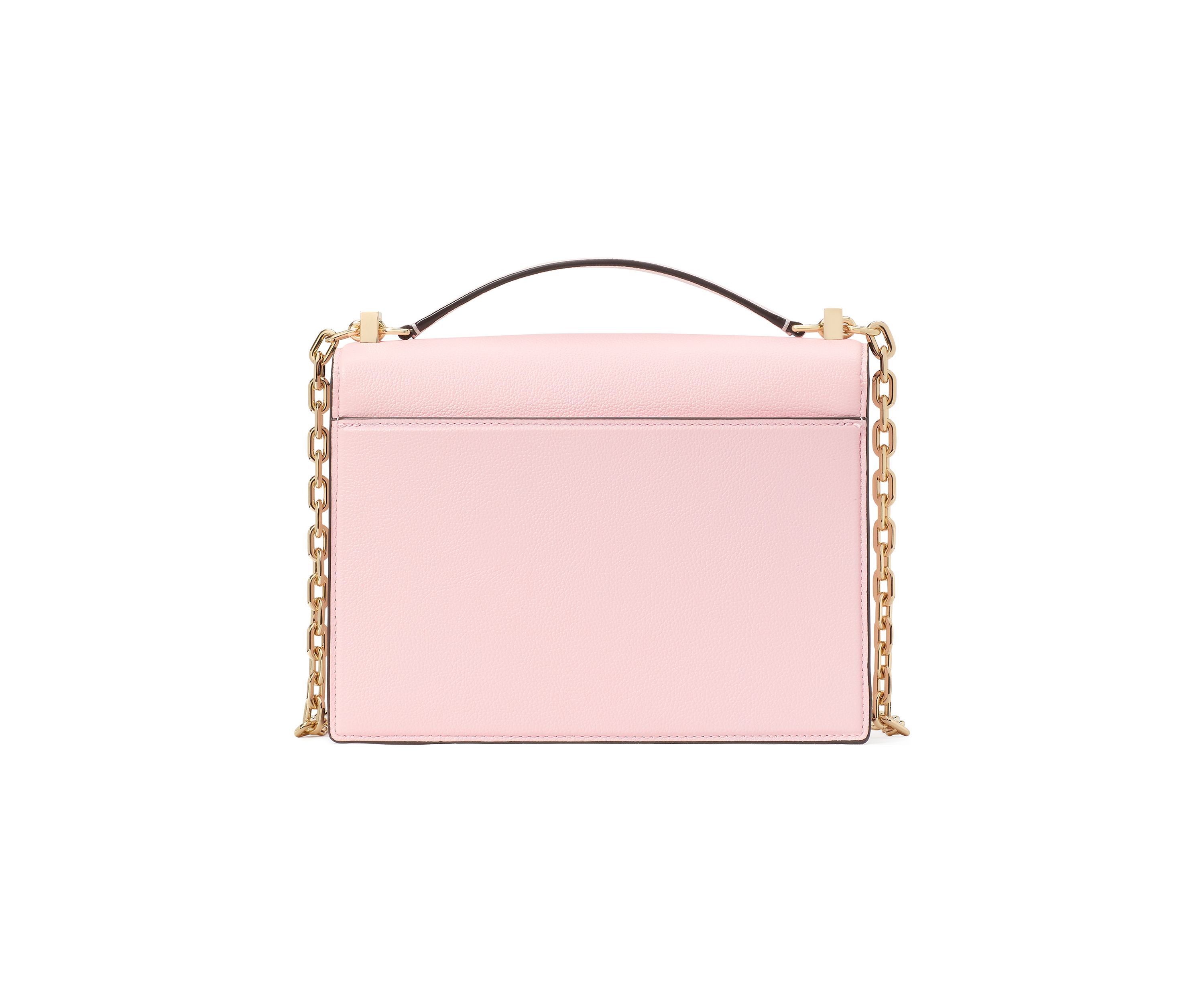 Deco Pebbled Leather Chain Shoulder Bag 