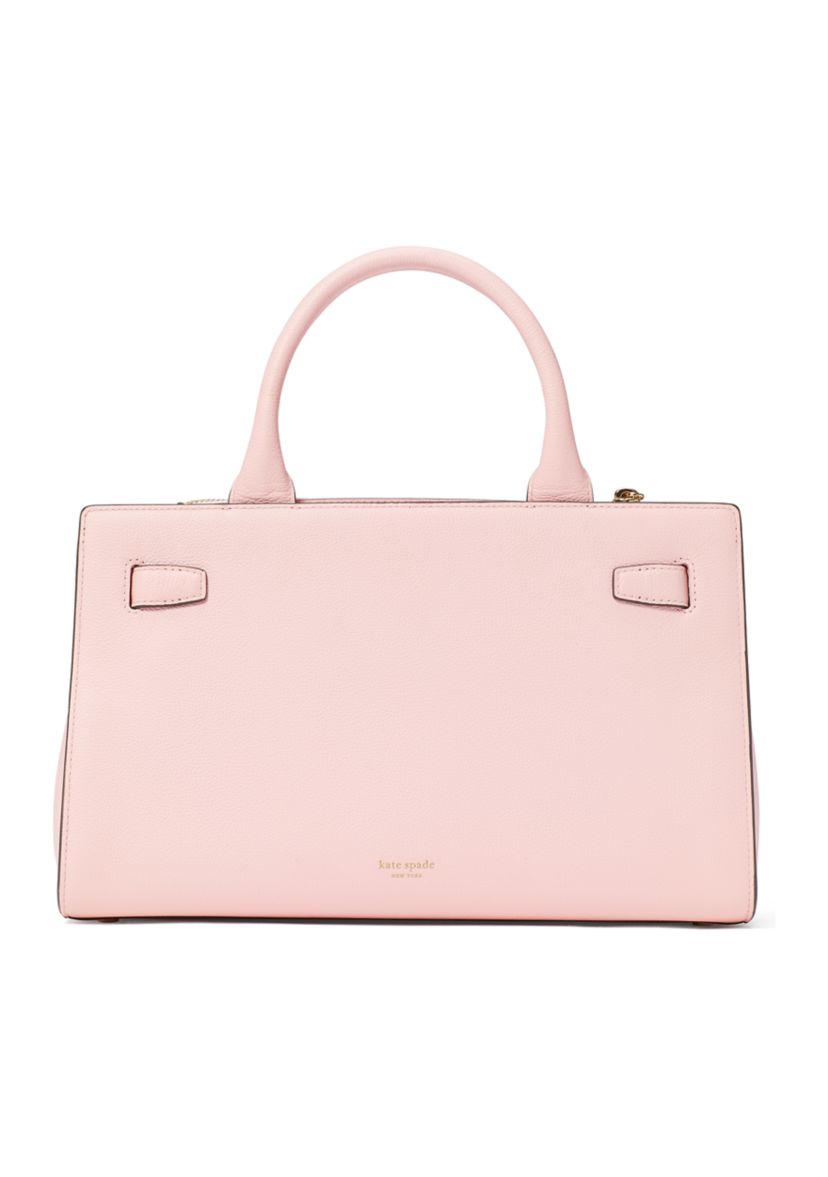 Deco Pebbled Leather Medium Satchel 