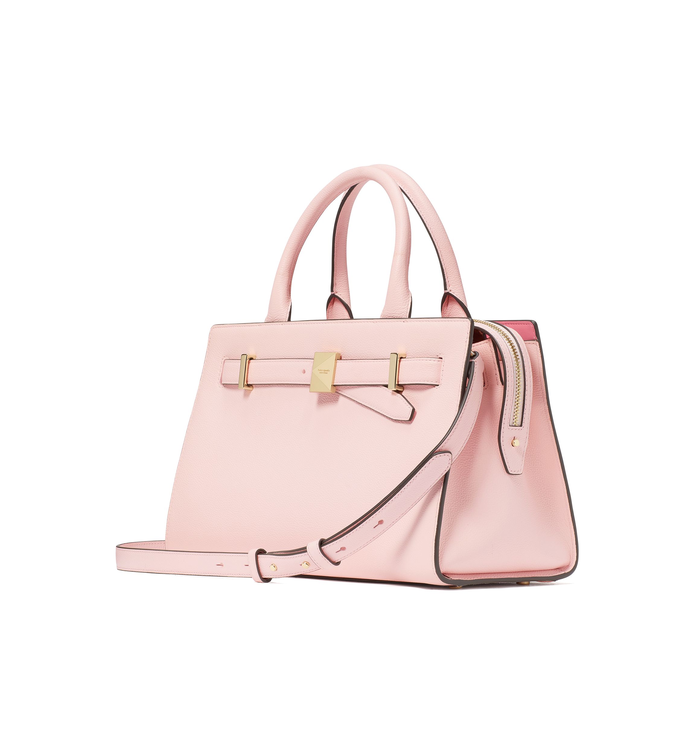 Deco Pebbled Leather Medium Satchel 