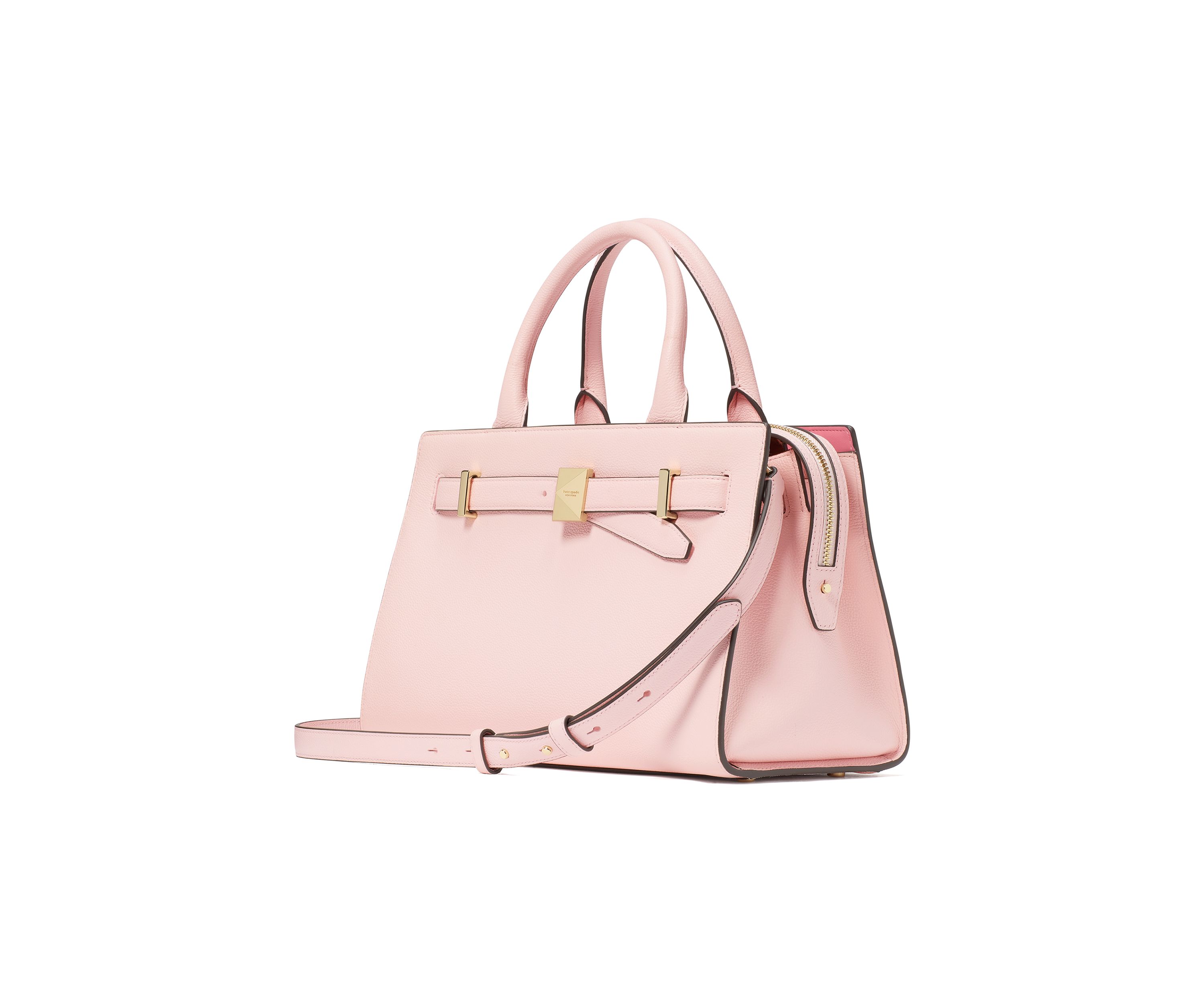 Deco Pebbled Leather Medium Satchel 