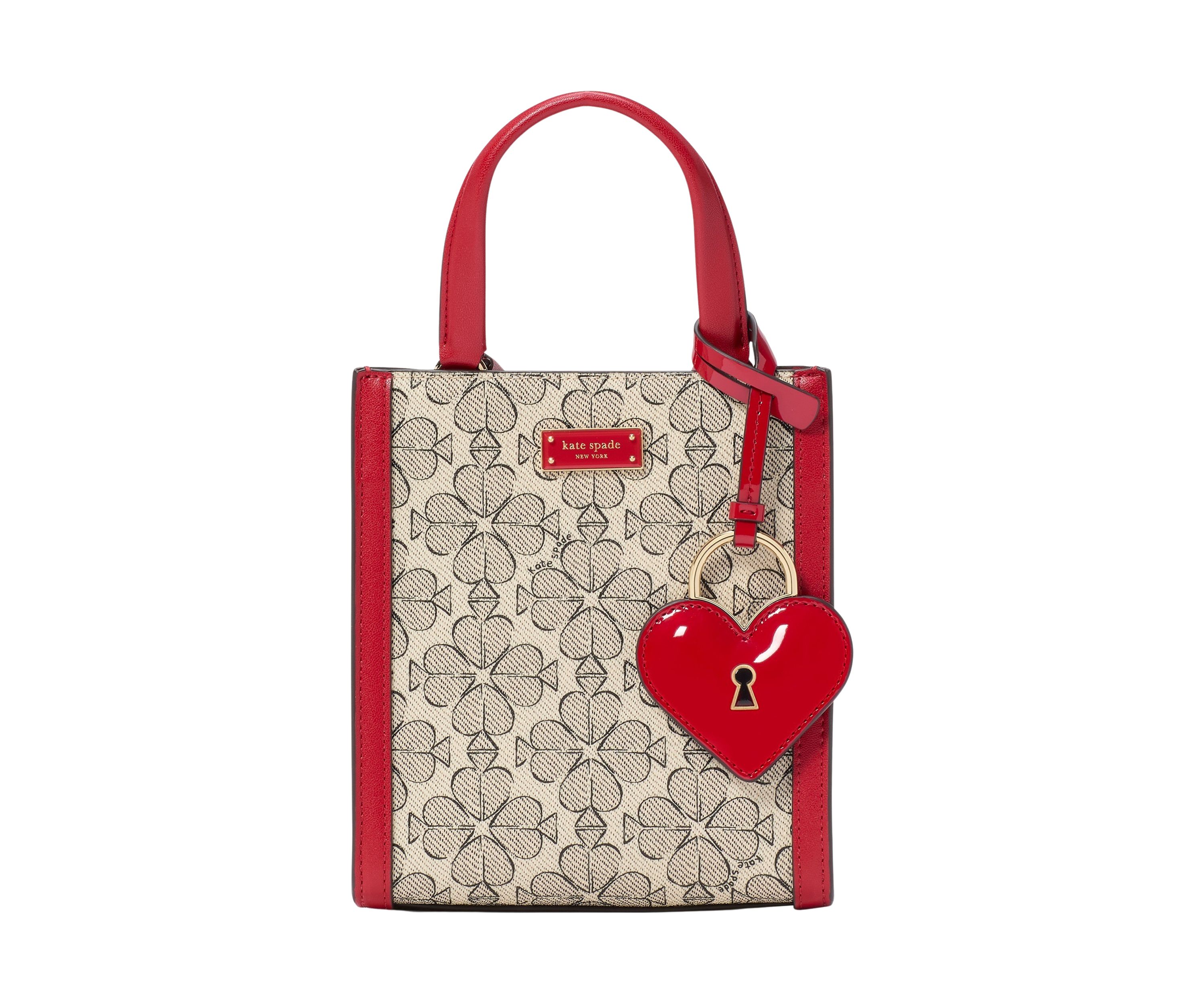 Spade Flower Coated Canvas VDay Manhattan Mini Tote 