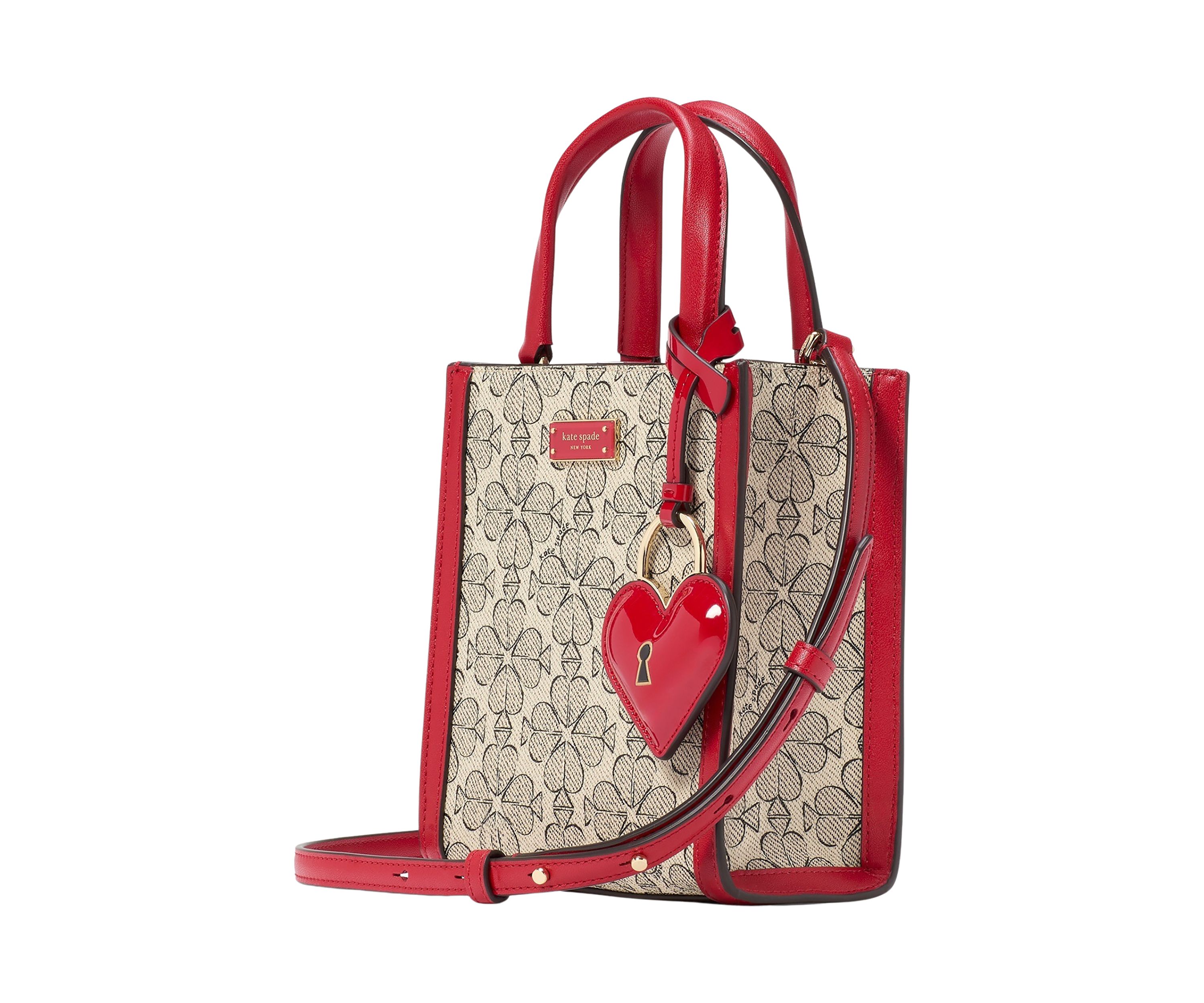 Spade Flower Coated Canvas VDay Manhattan Mini Tote 