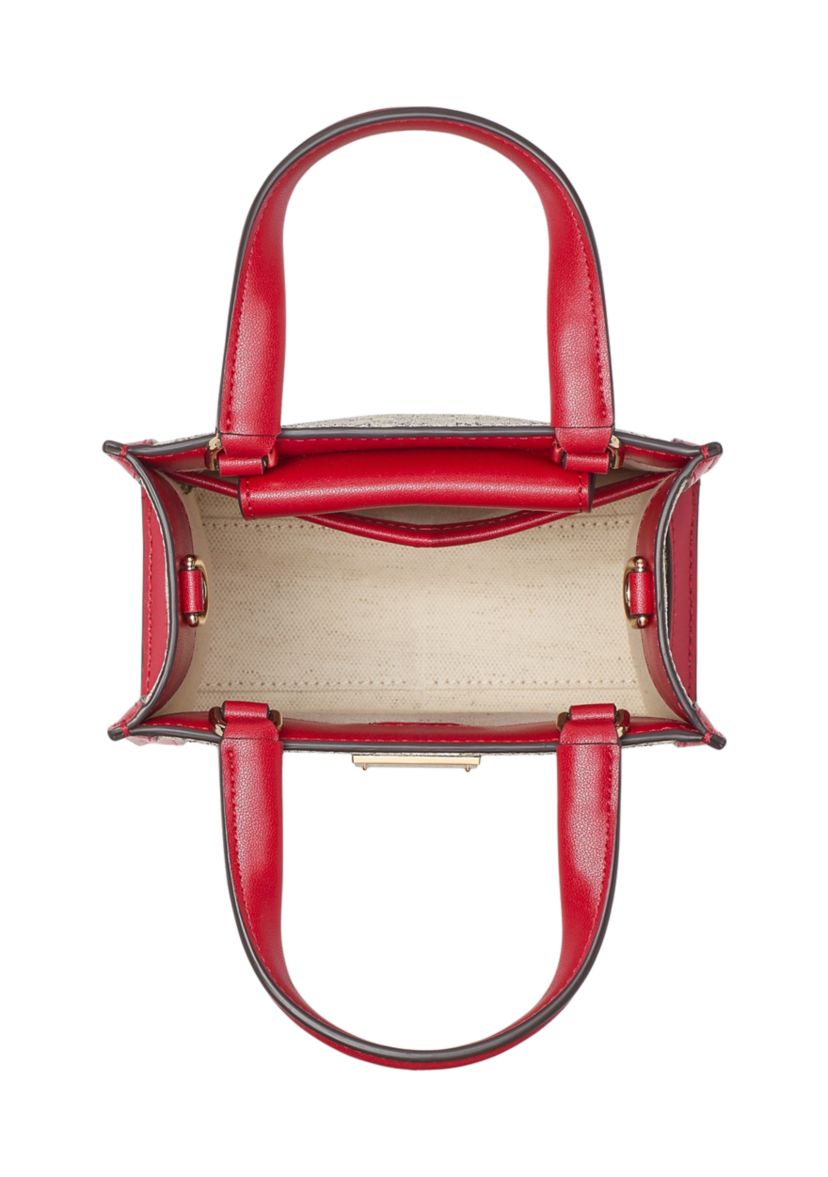 Spade Flower Coated Canvas VDay Manhattan Mini Tote 